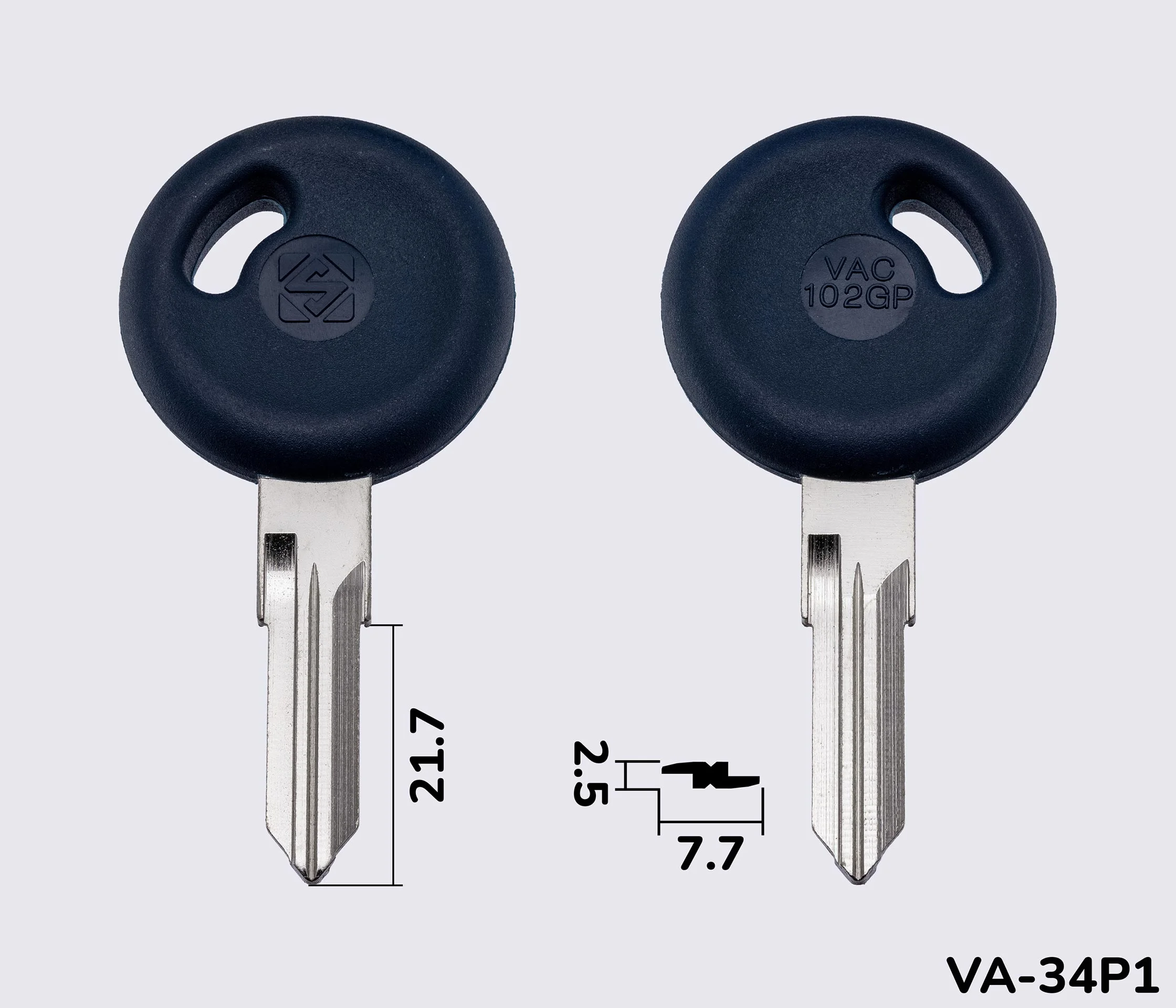 VAC102GP (латунь) Silca заготовка ключа англійський профіль
