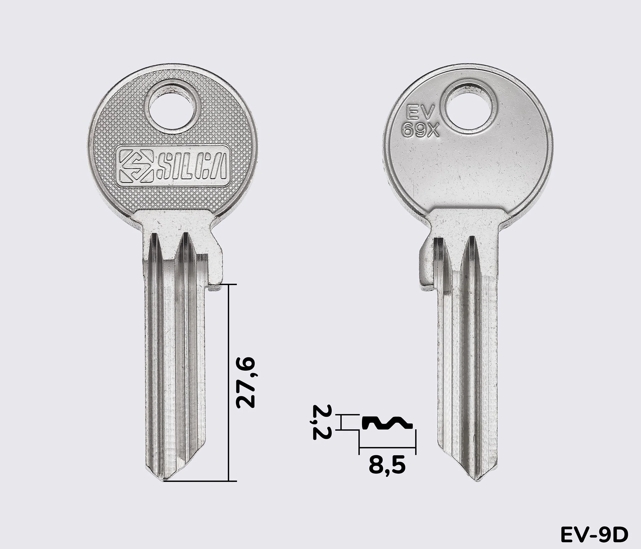 EV69X Silca заготовка ключа англійський профіль
