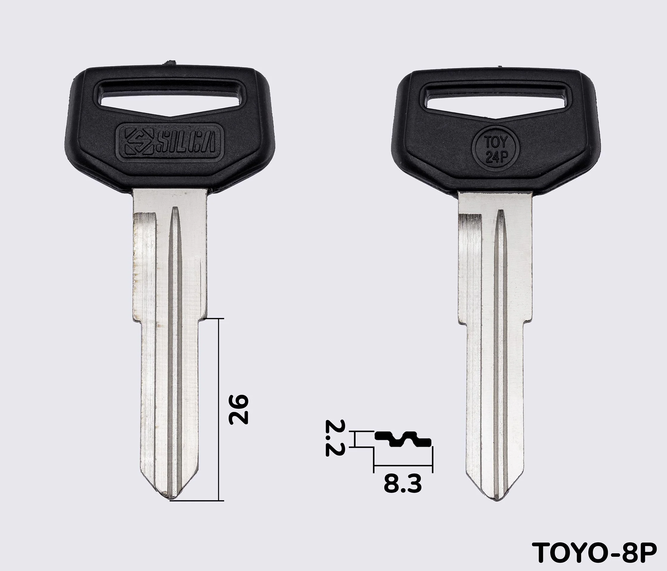 TOY24P Silca заготовка автомобільного ключа