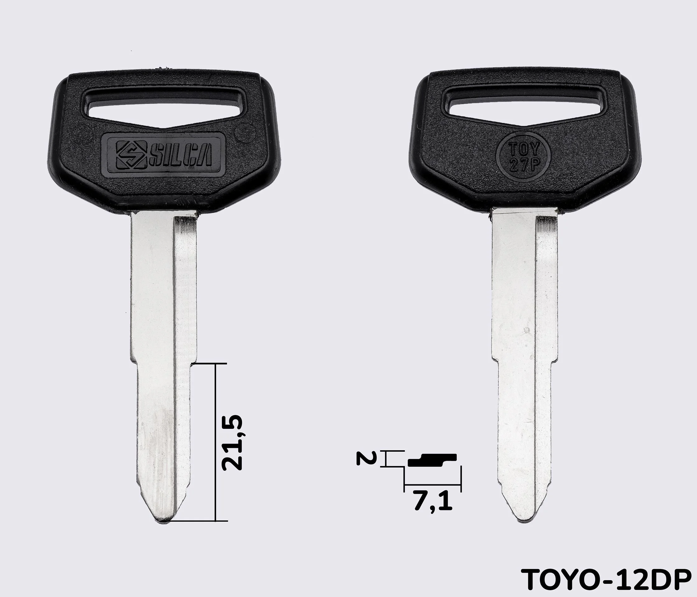 TOY27P Silca заготовка автомобильного ключа