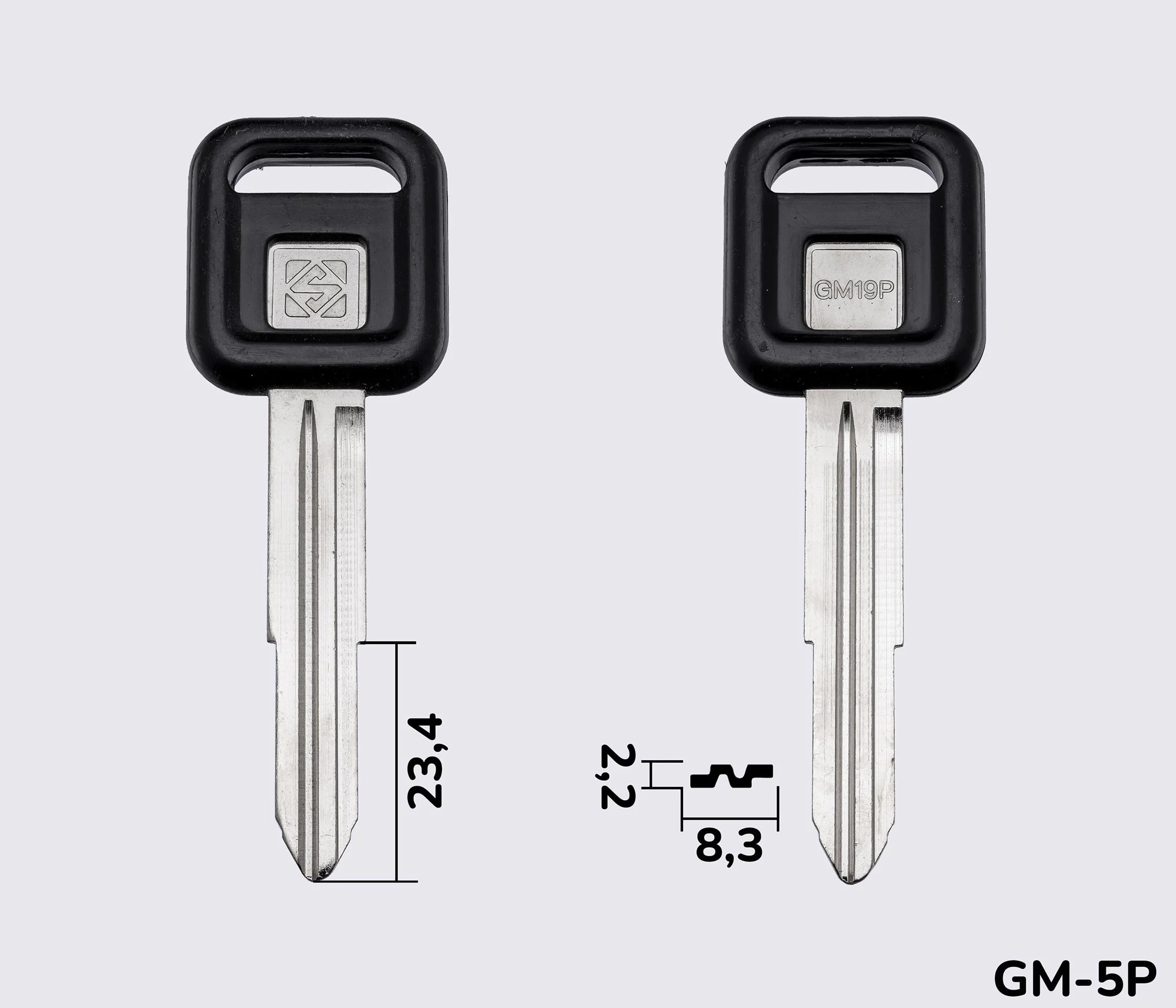 GM19P Silca заготовка автомобильного ключа