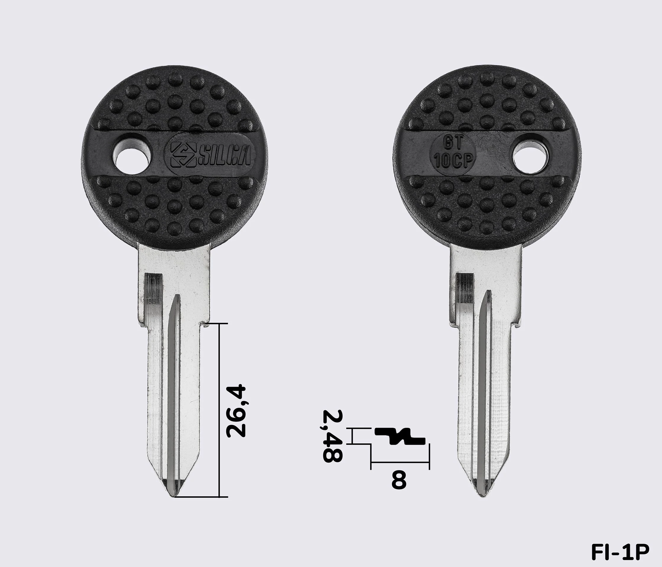 GT10CP Silca заготовка автомобильного ключа