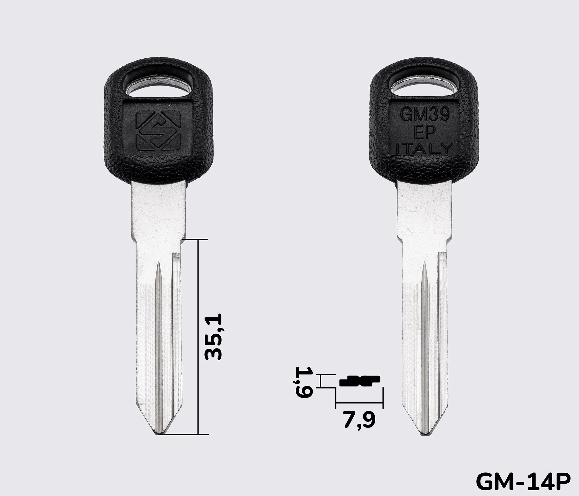 GM39EP Silca заготовка автомобильного ключа