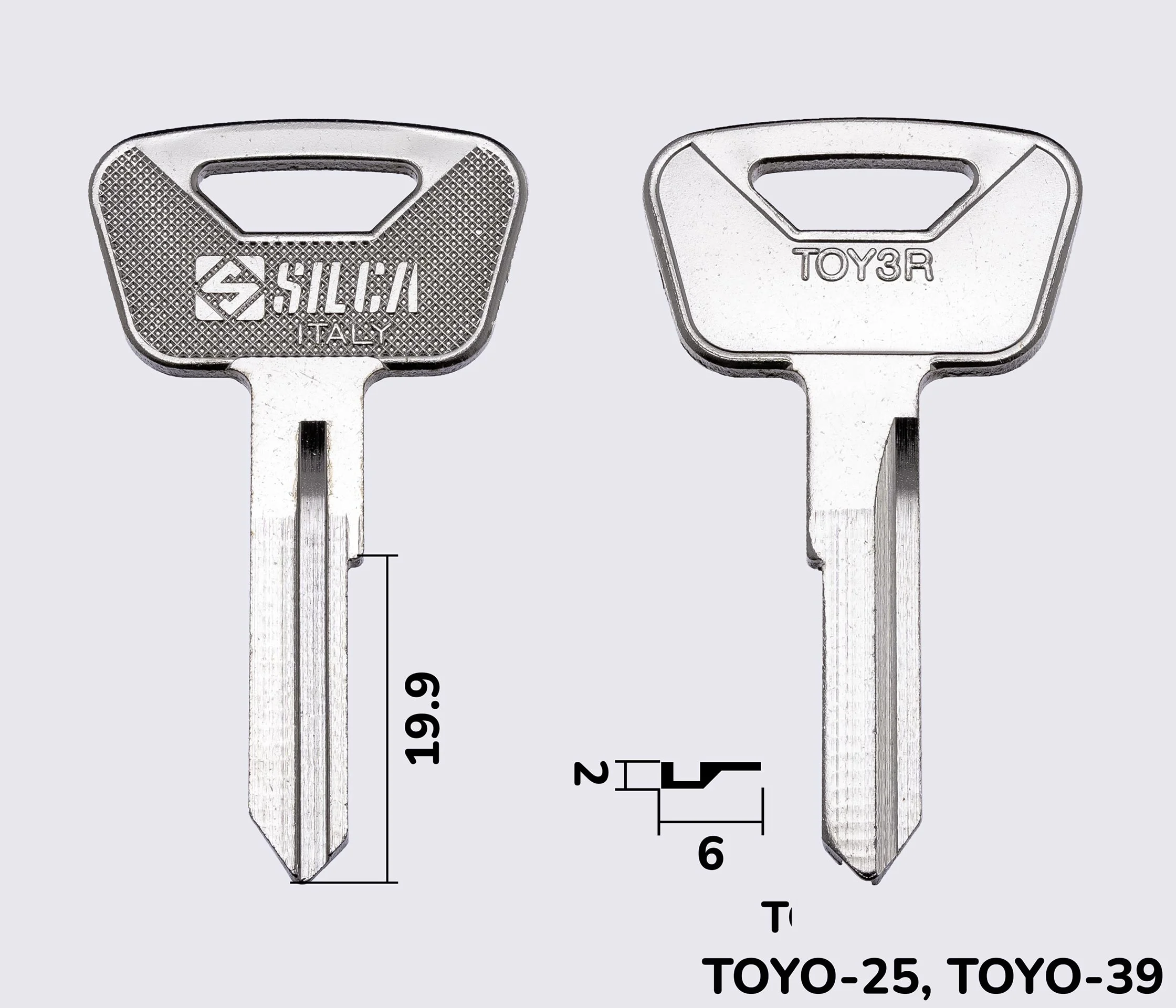 TOY3R Silca заготовка автомобильного ключа
