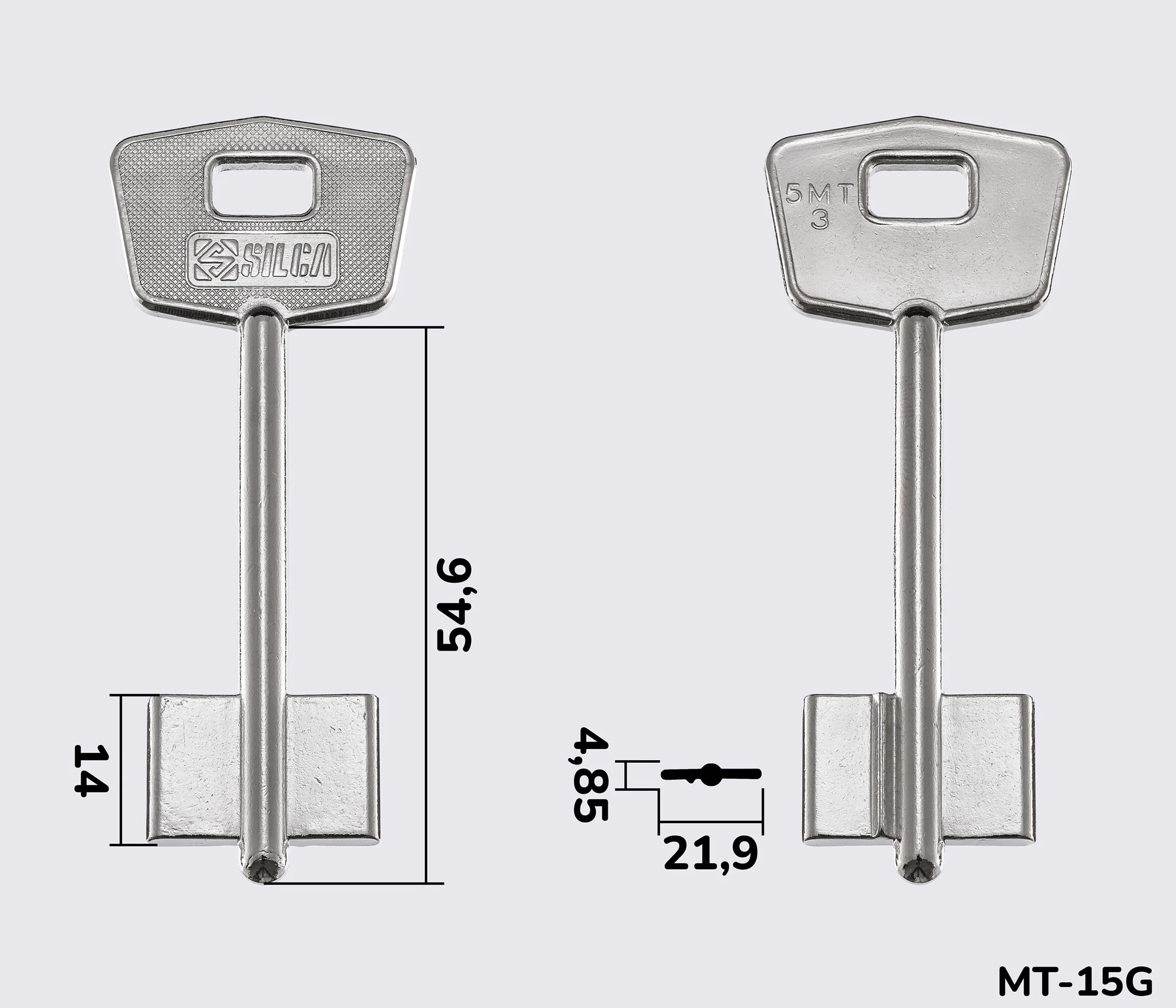 5MT3 Silca заготовка ключа бородкова