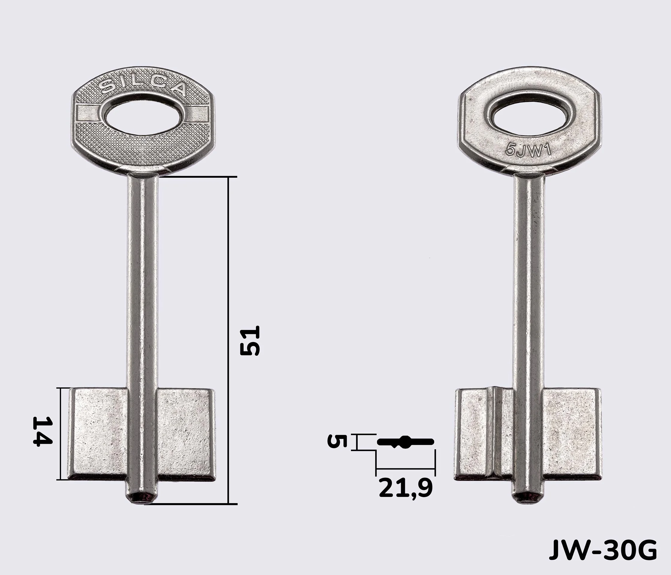 5JW1 Silca заготовка ключа бородкова