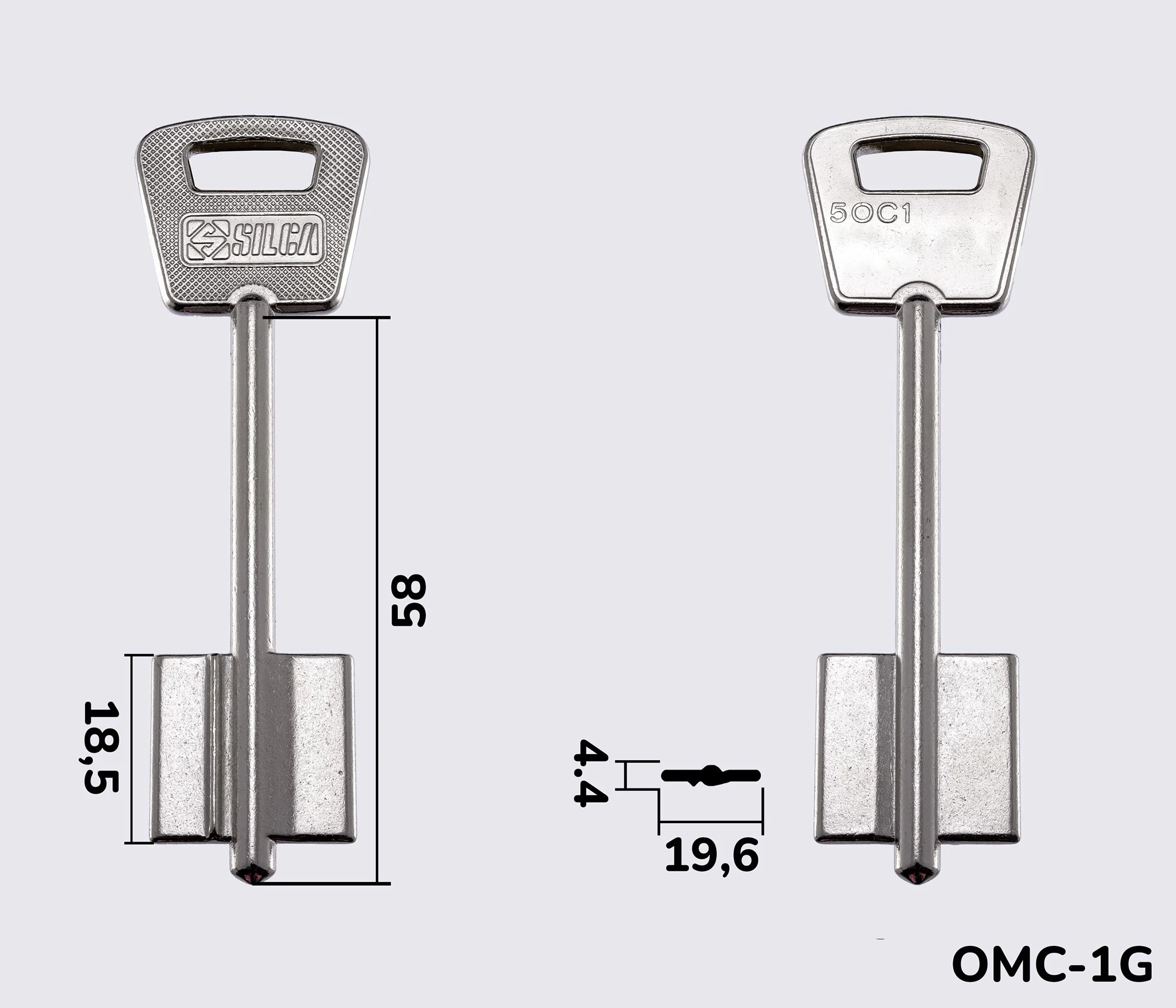 5OC1 Silca заготовка ключа бородкова