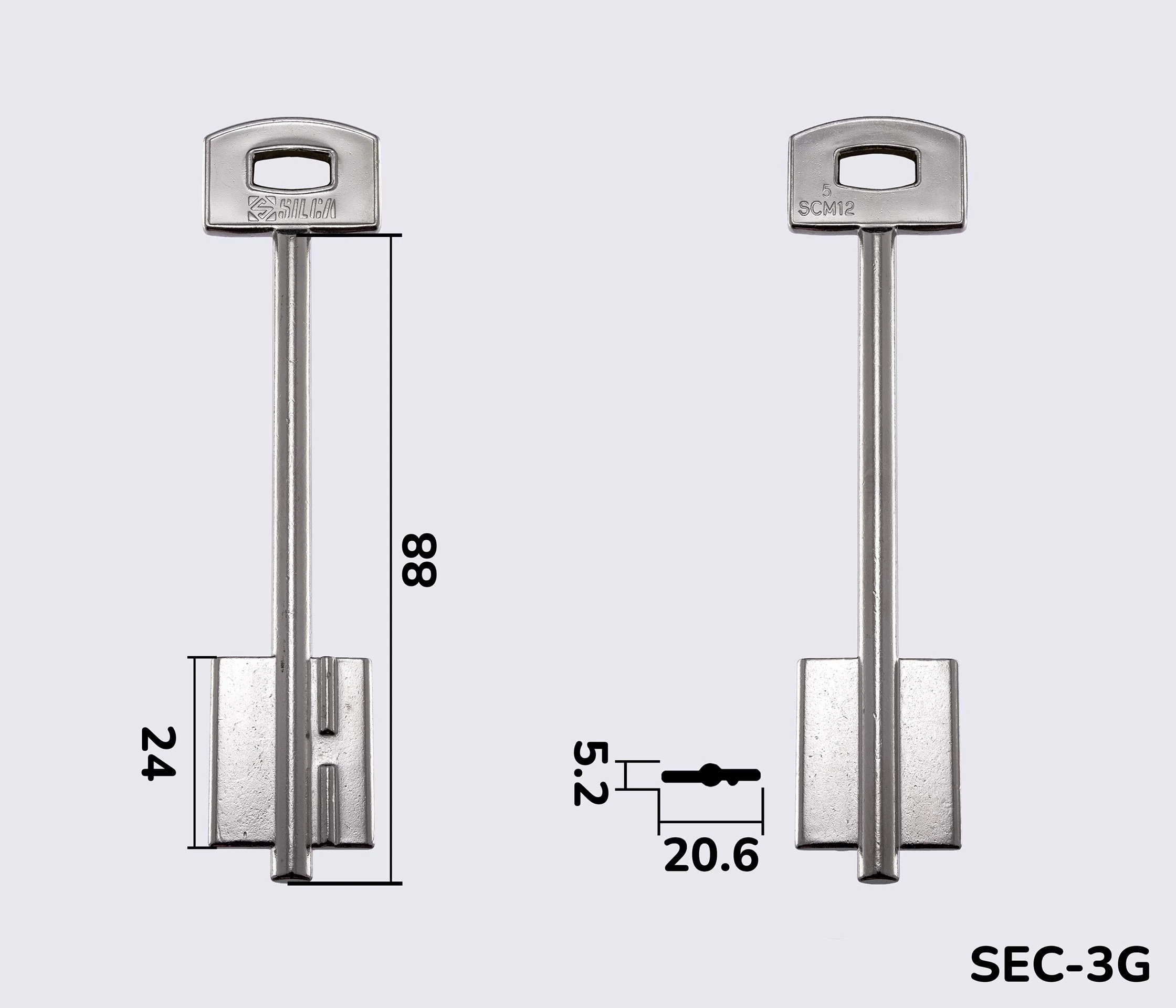 5SCM12 Silca заготовка ключа бородкова