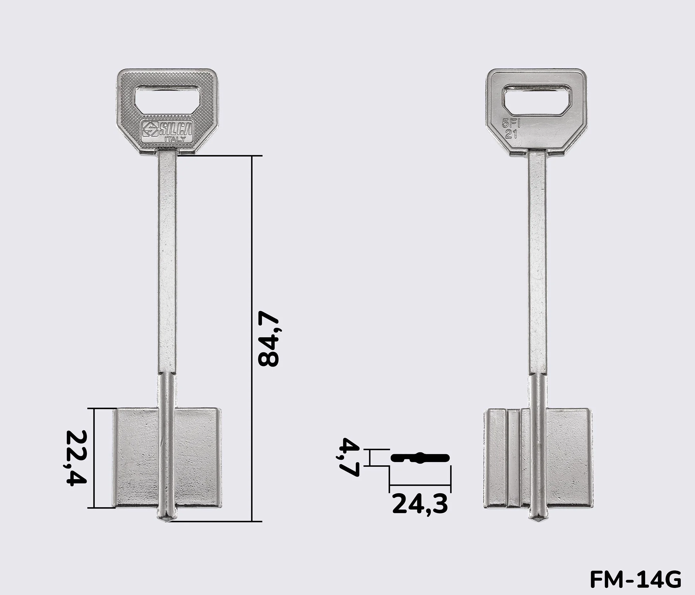 5FI21 Silca заготовка ключа бородкова