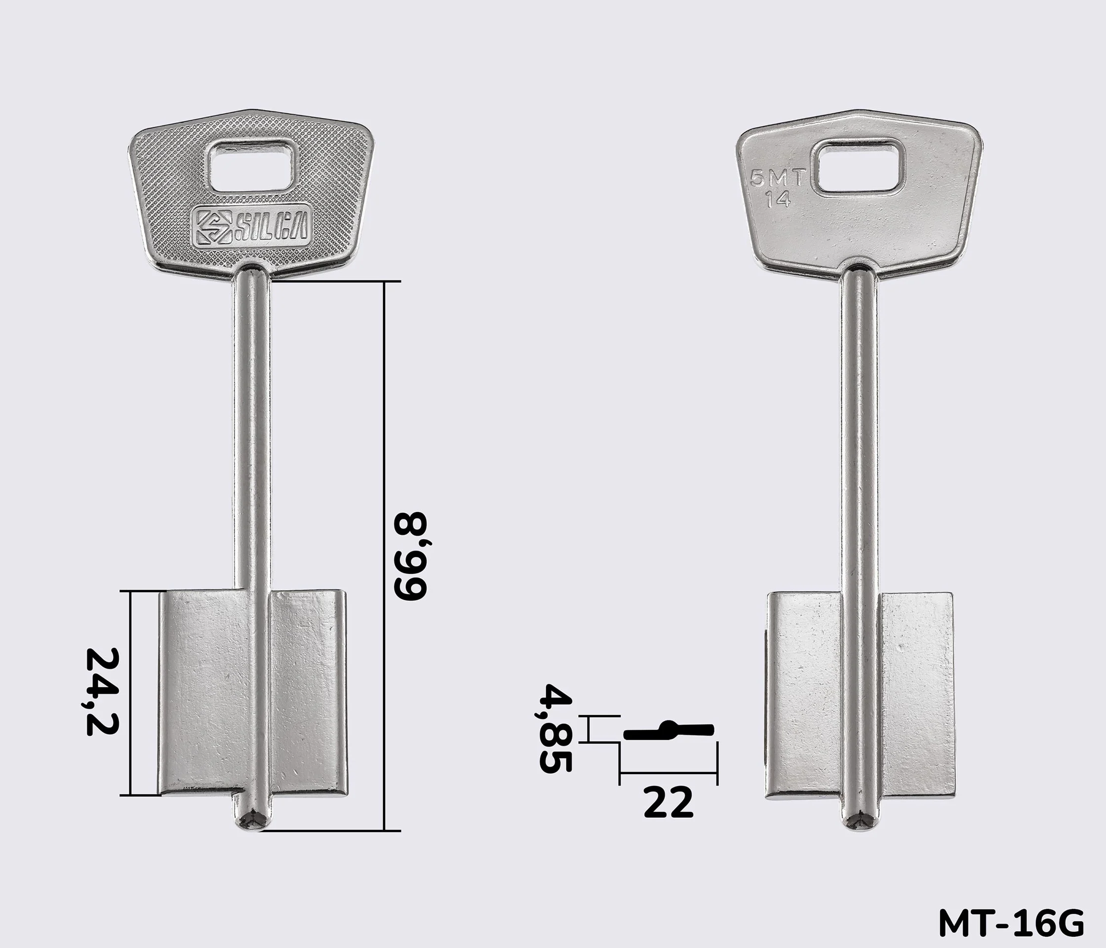 5MT14 Silca заготовка ключа бородкова