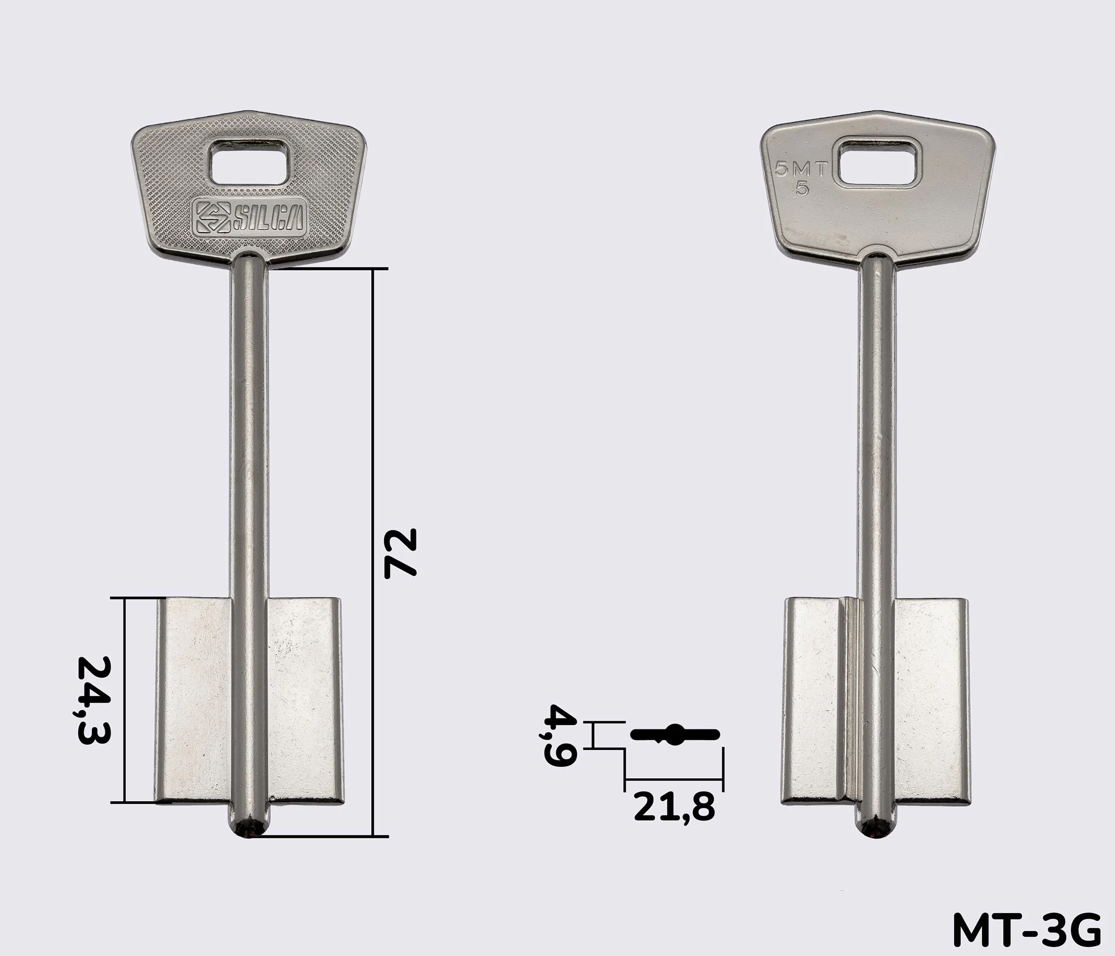 5MT5 Silca (МТР-5) заготовка ключа бородкова