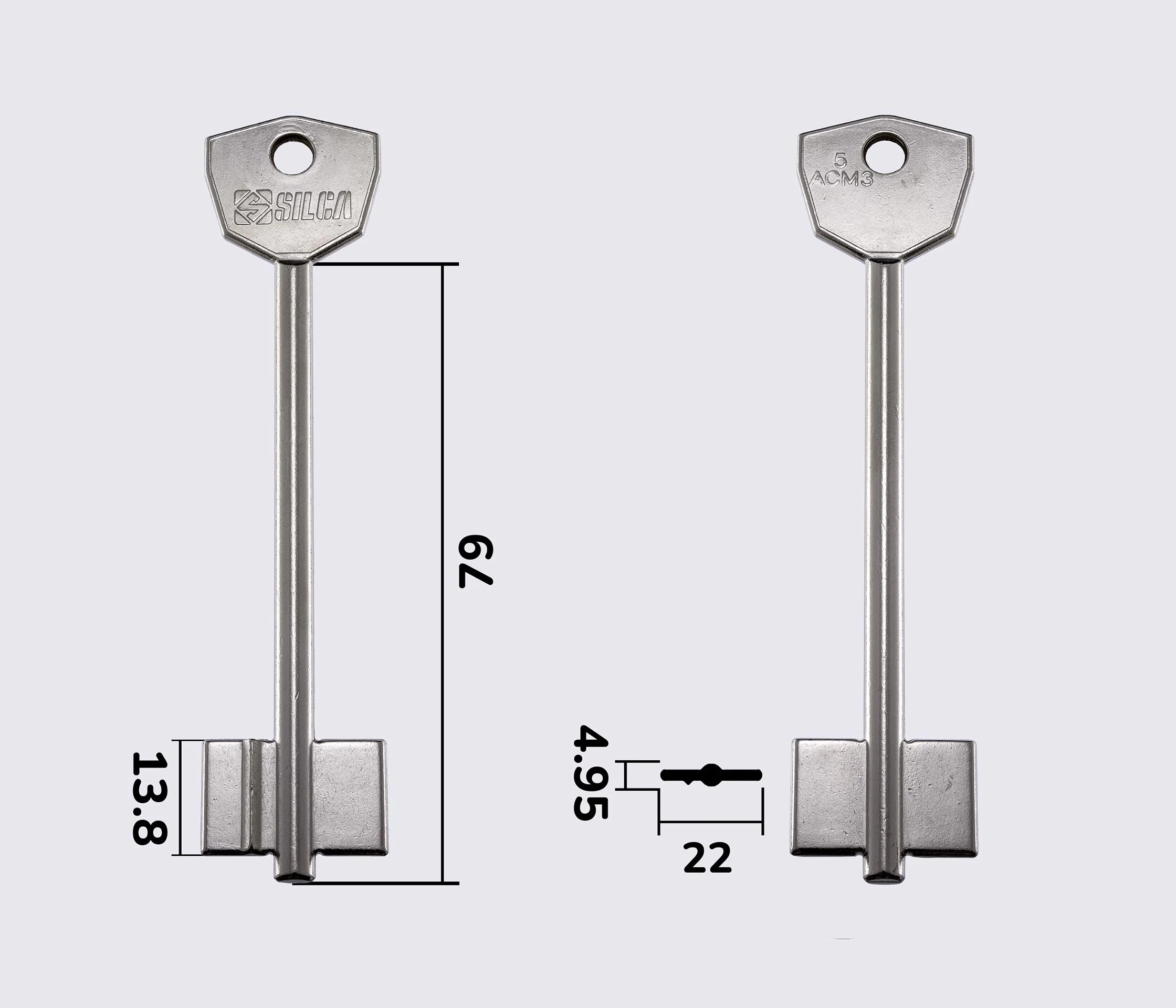5ACM3 Silca (САМ-4) заготовка ключа бородкова