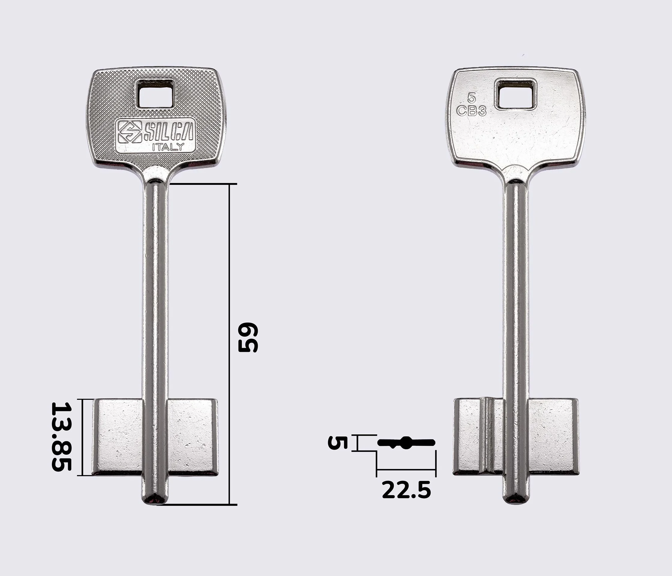 5CB3 Silca заготовка ключа бородкова