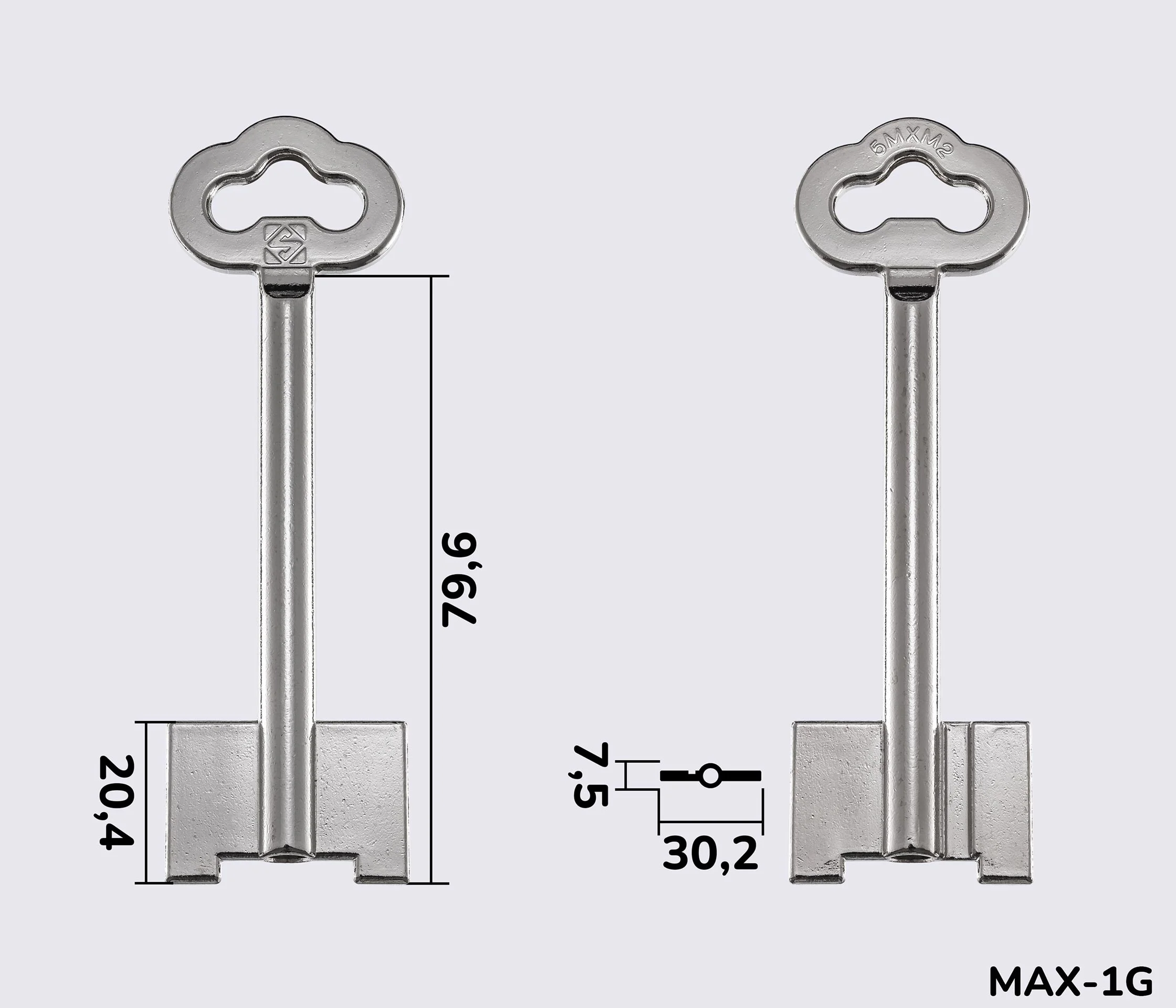 5MXM2 Silca (МАКС-1) заготовка ключа бородкова