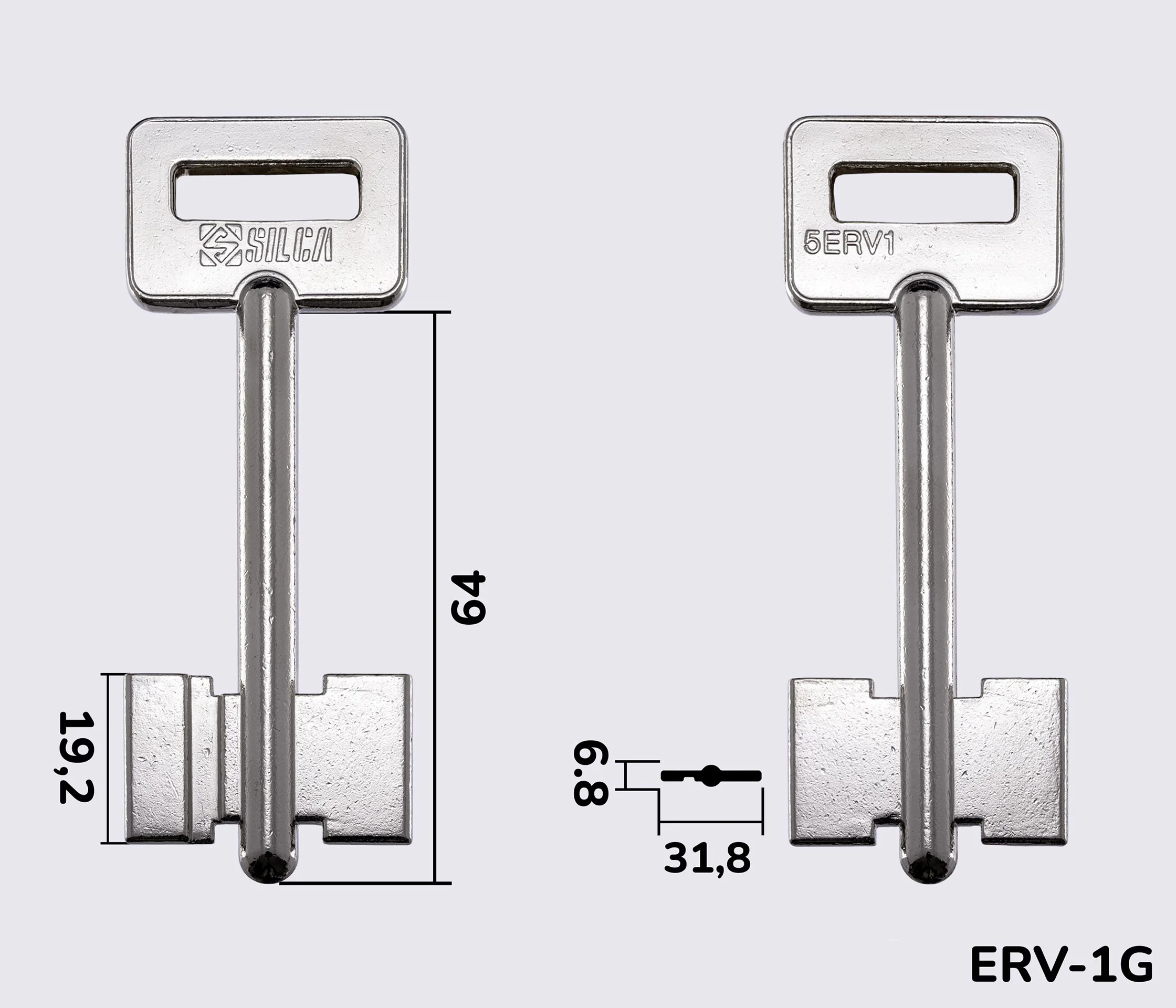 5ERV1 Silca (Єреван П-2) заготовка ключа бородкова