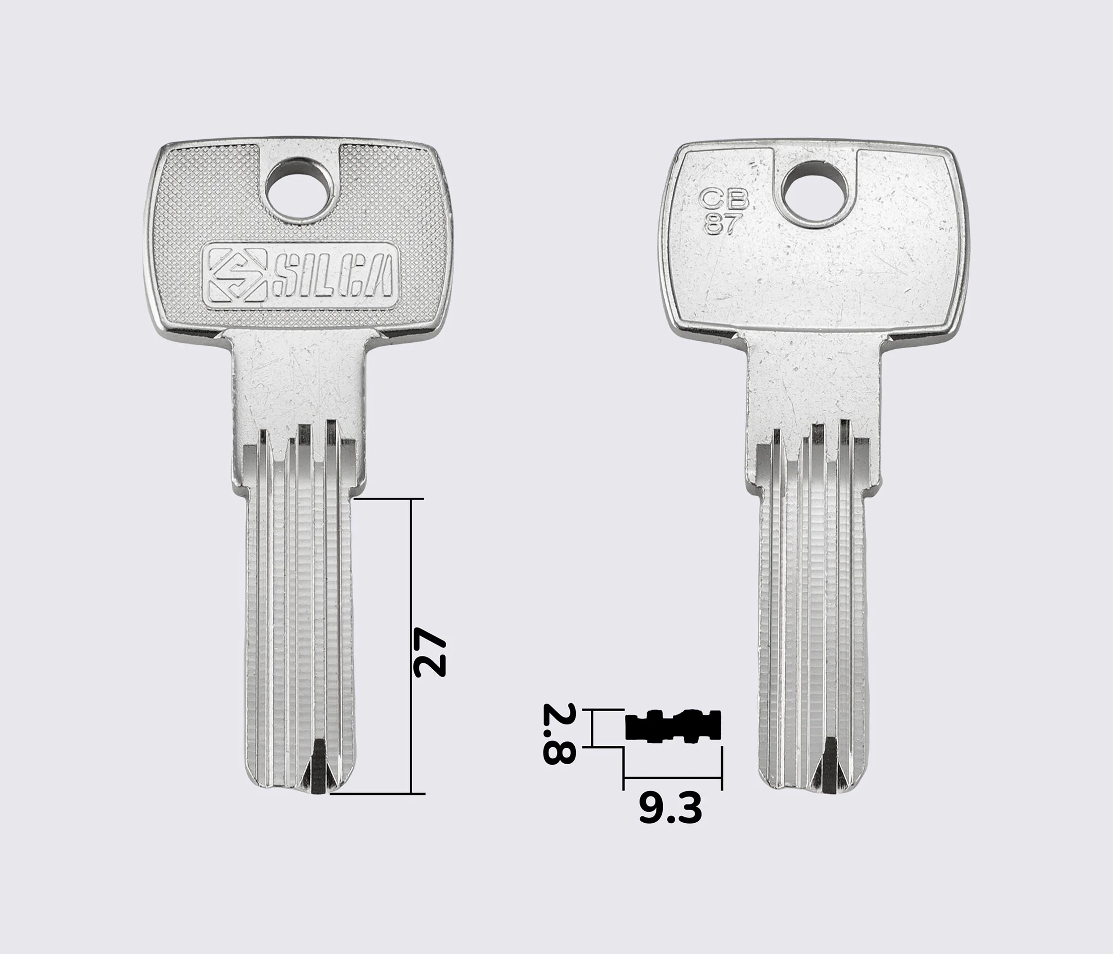 CB87 Silca заготовка луночного ключа