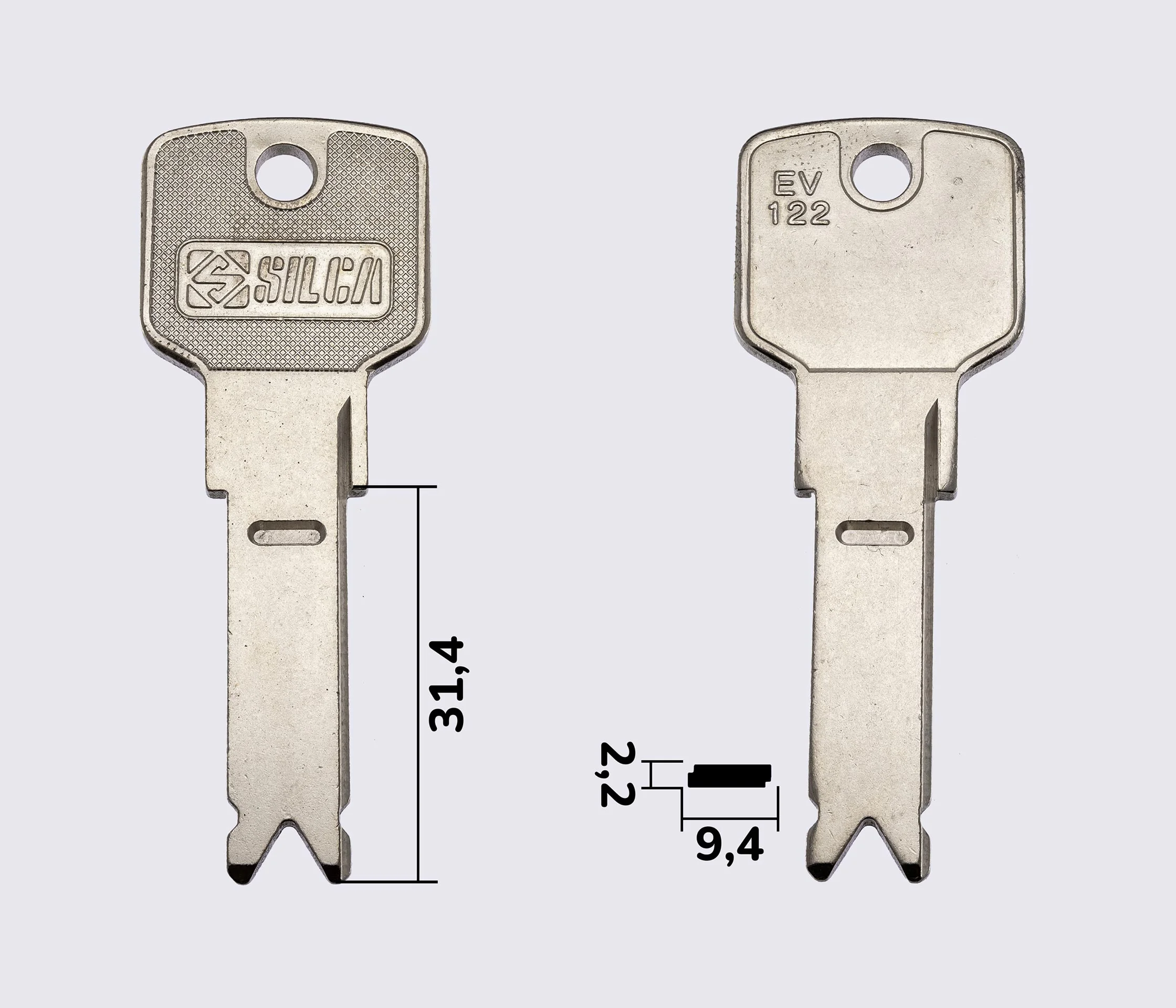 EV122 Silca заготовка лункового ключа