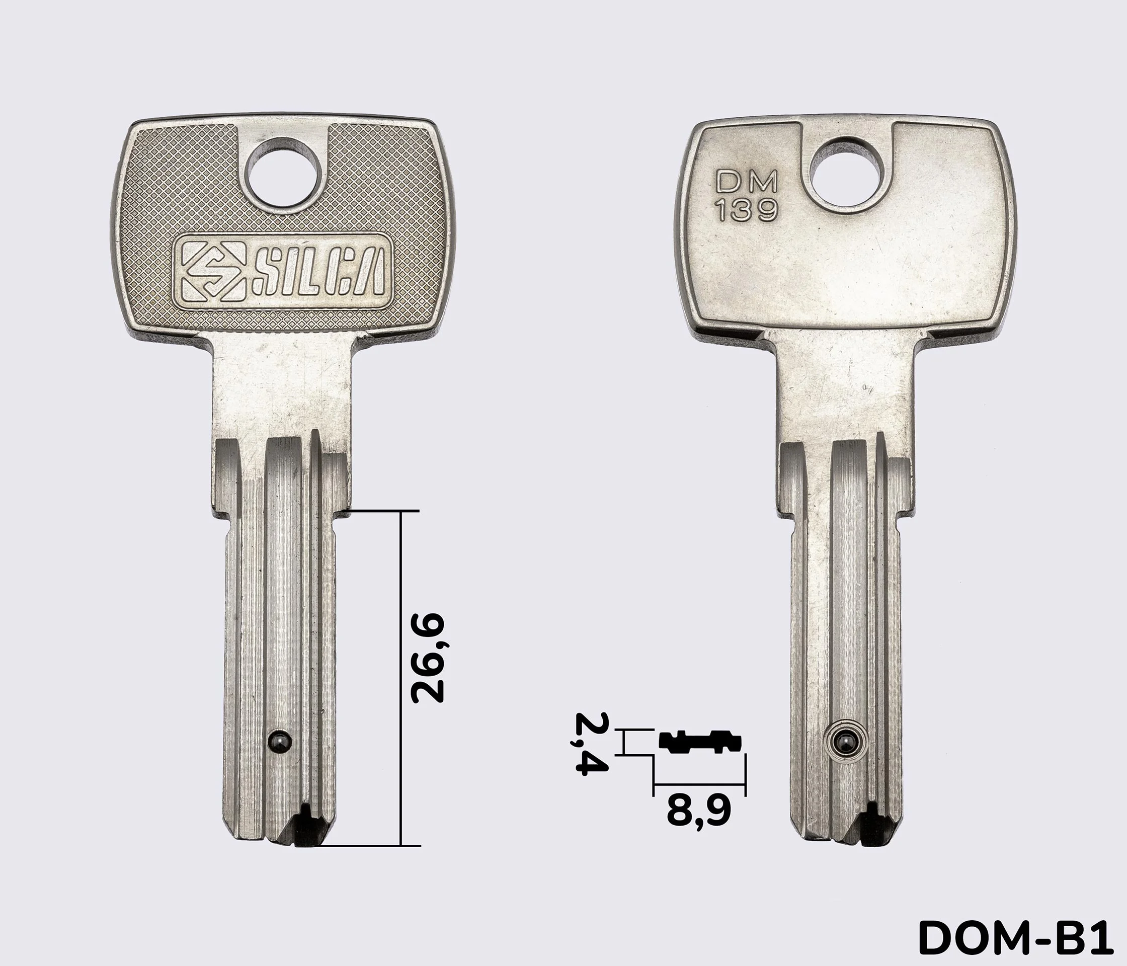 DM139 Silca заготовка лункового ключа