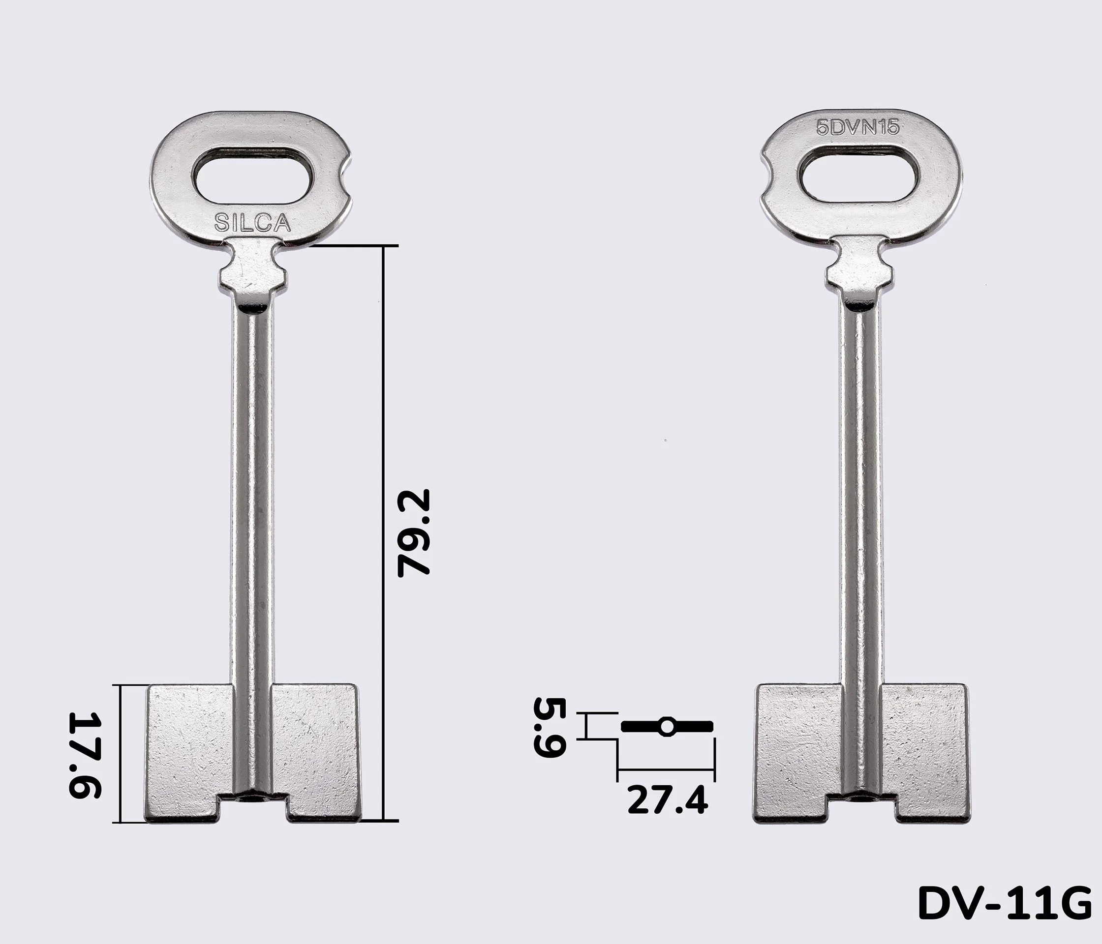5DVN15 Silca заготовка ключа бородкова