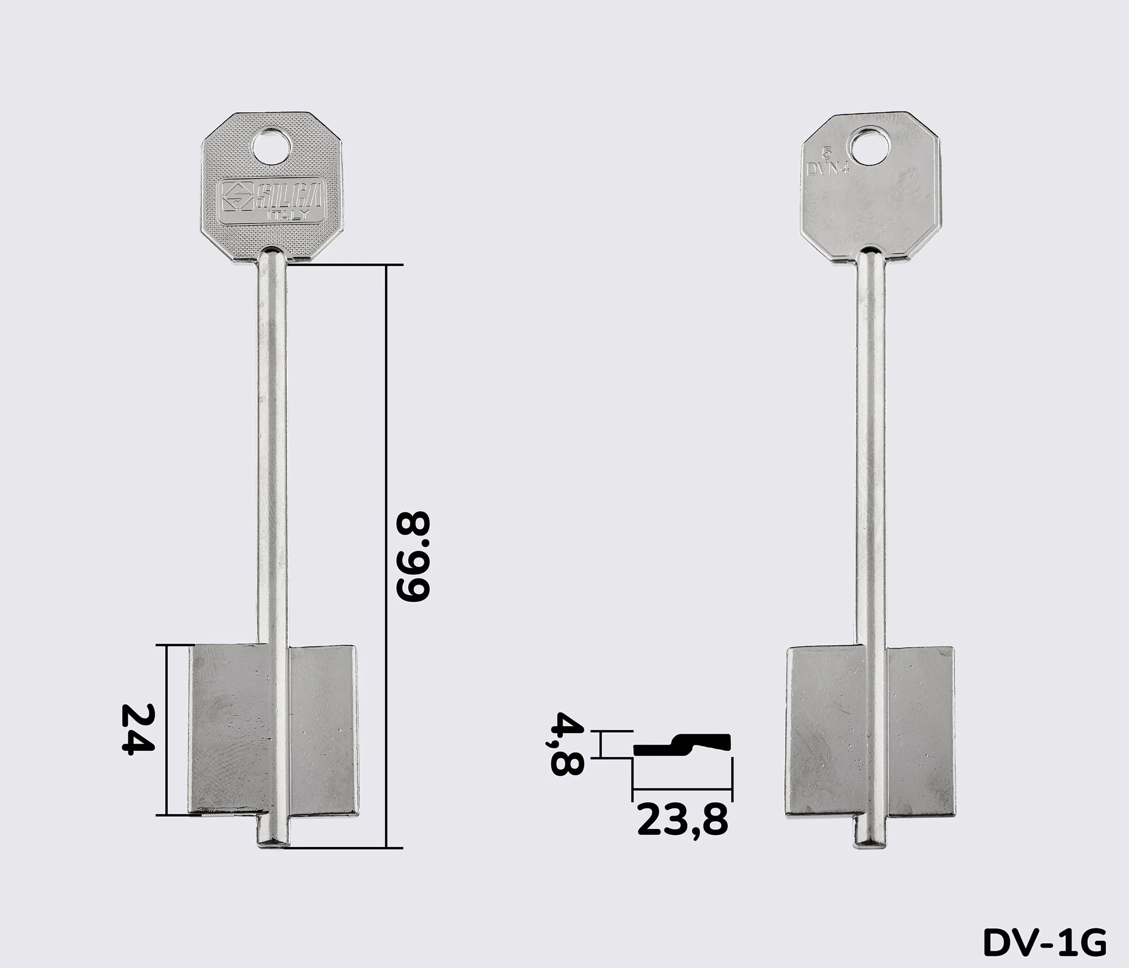 5DVN4 Silca заготовка ключа бородкова