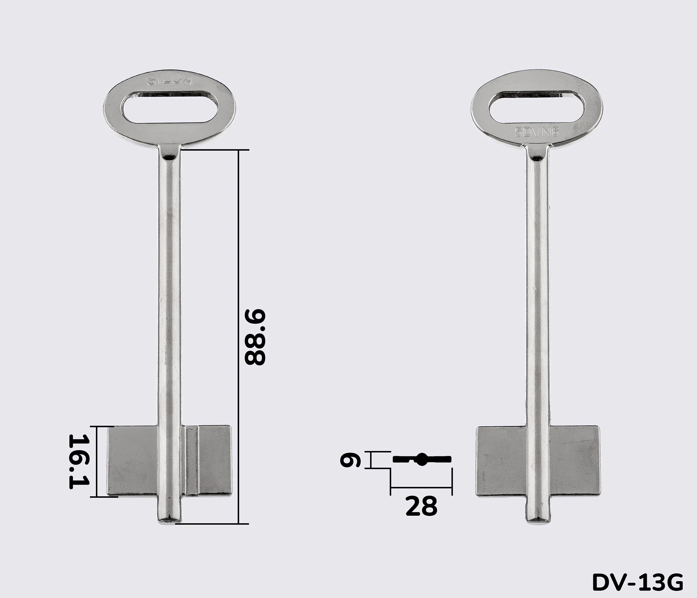 5DVN6 Silca (Ростов-2) заготовка ключа бородкова