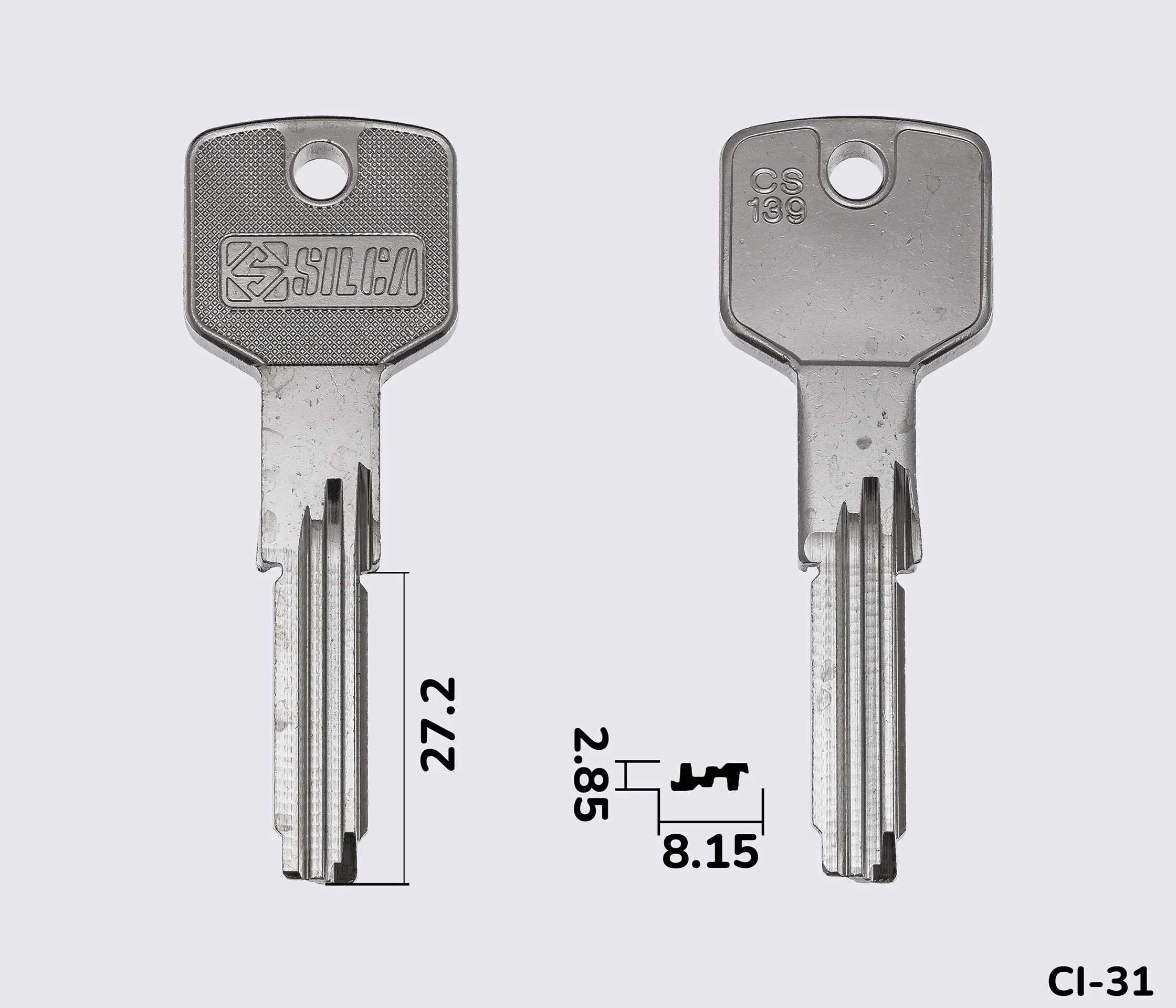 CS139 Silca заготовка лункового ключа