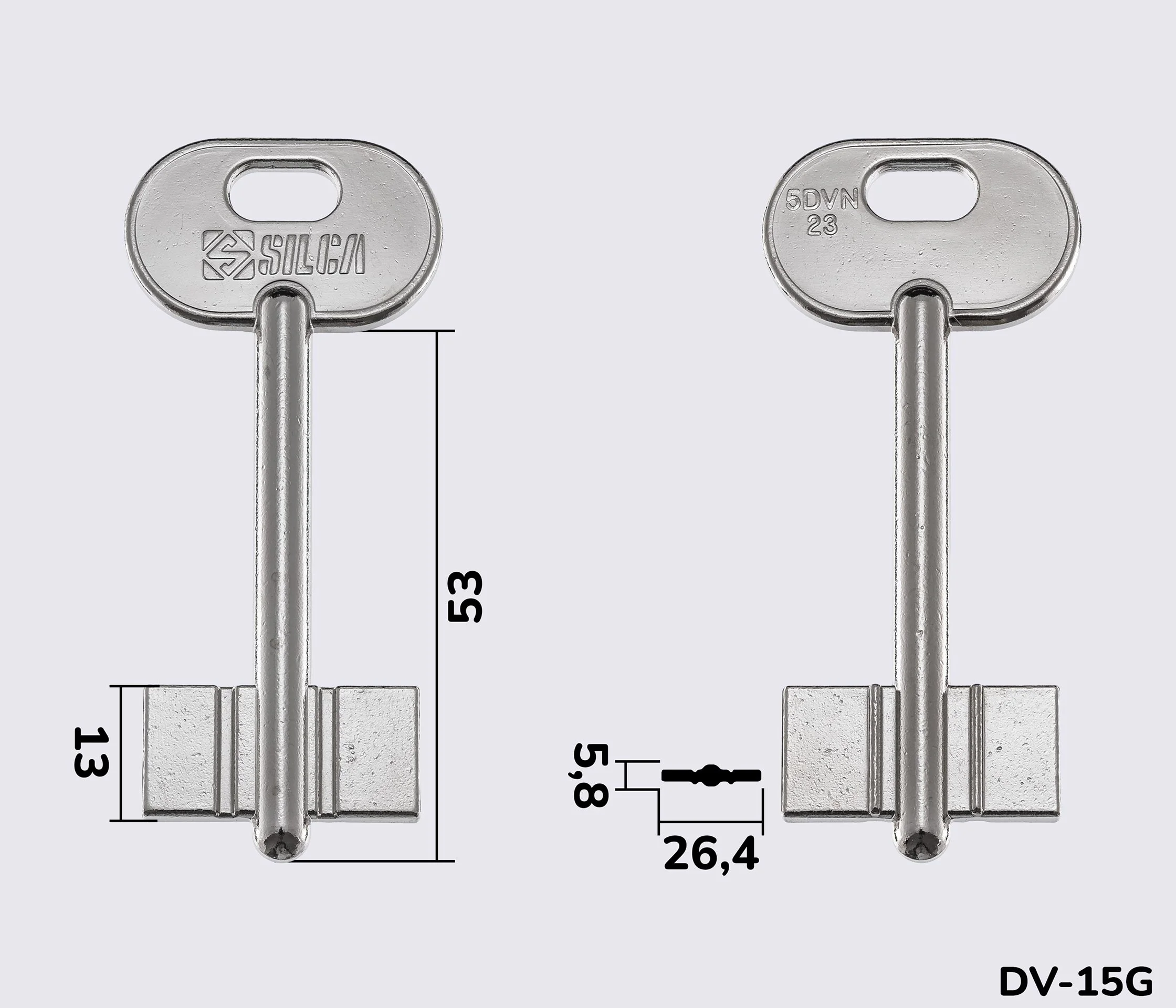 5DVN23 Silca (Берет) заготовка ключа бородкова