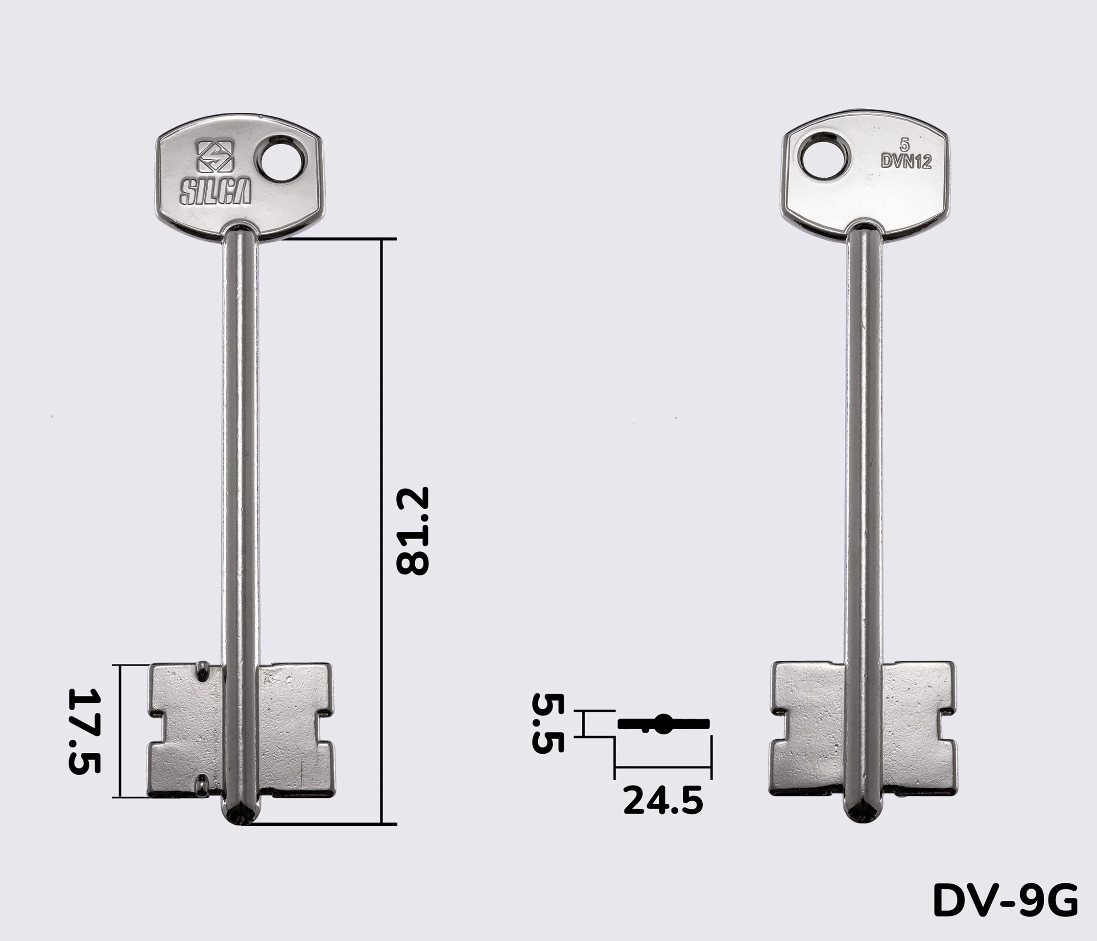 5DVN12 Silca (Цербер-3) заготовка ключа бородкова