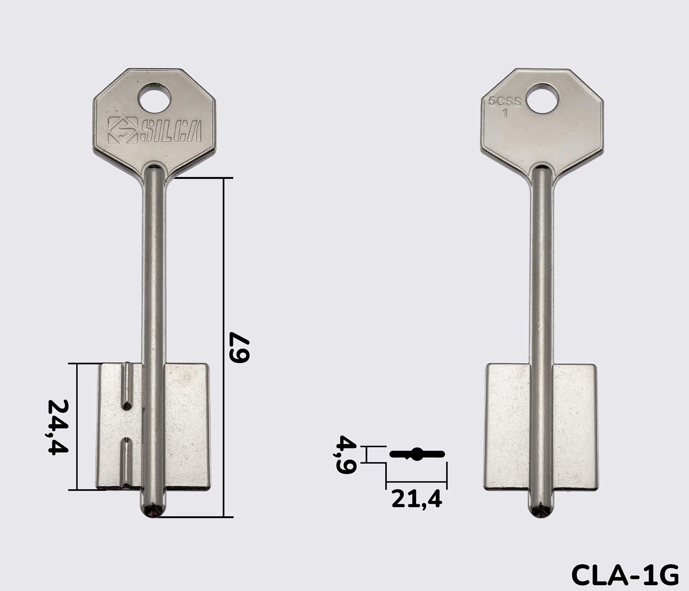 5CSS1 Silca (Клас-3) заготовка ключа бородкова