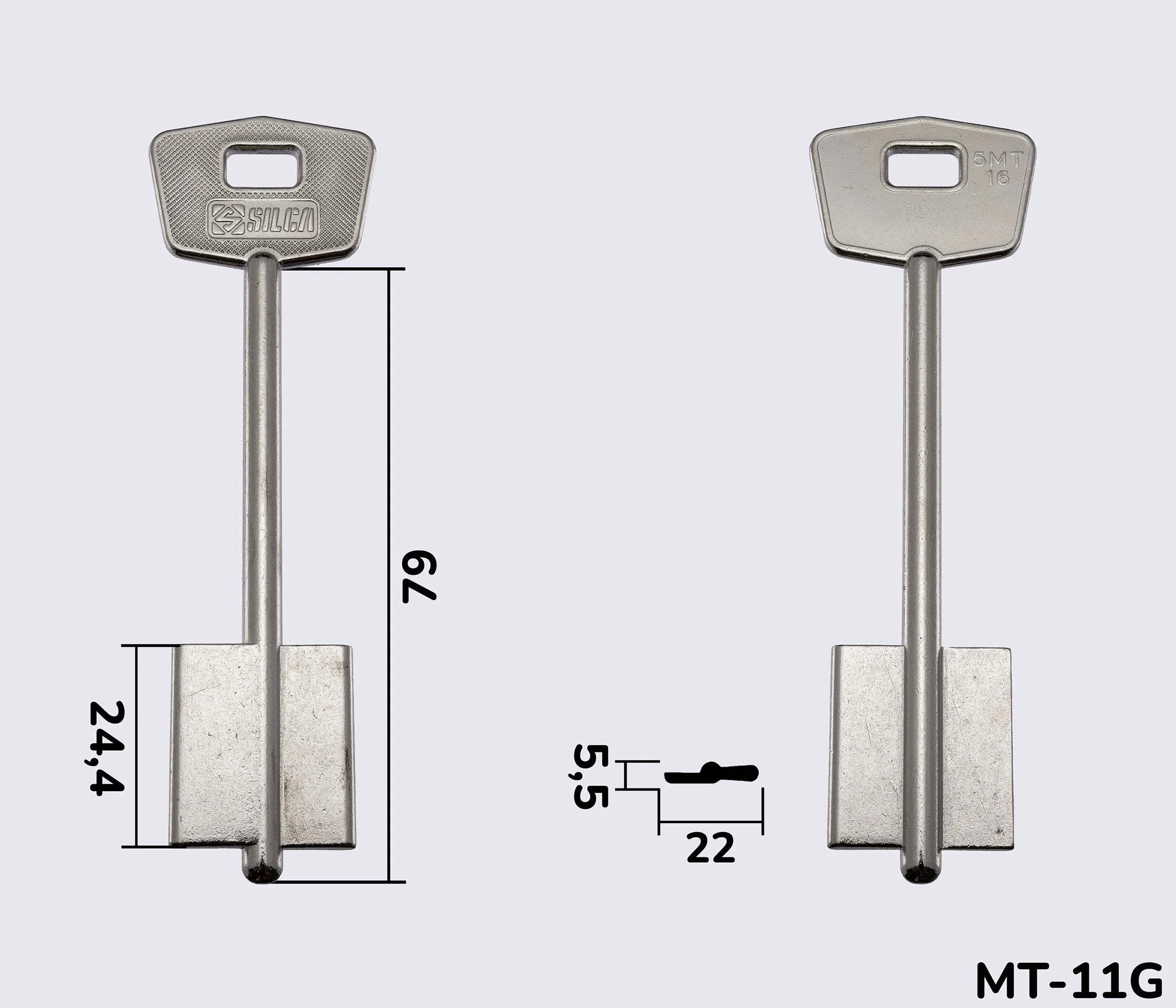 5MT16 Silca заготовка ключа бородкова