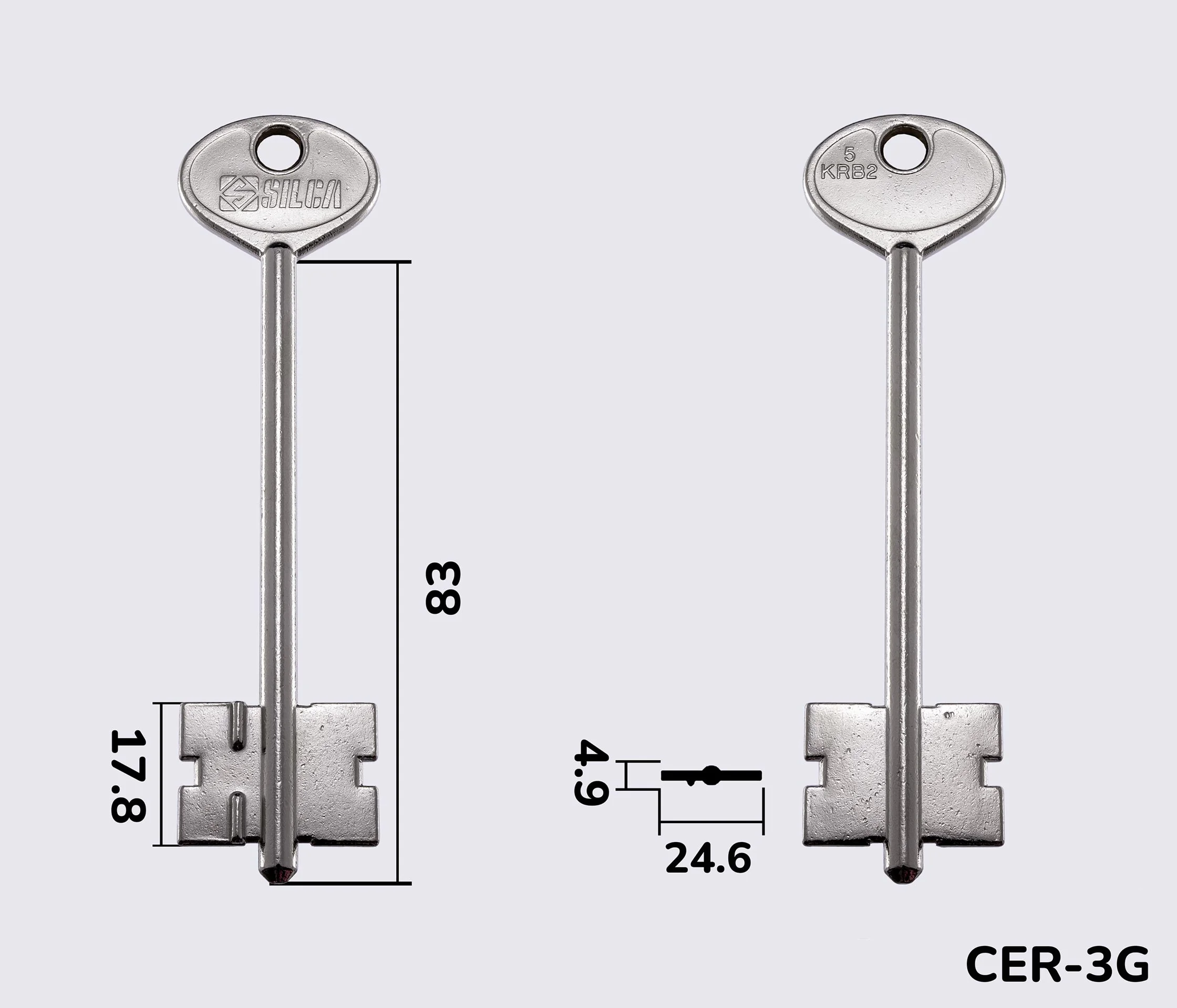 5KRB2 Silca (Керберос-2) заготовка ключа бородкова