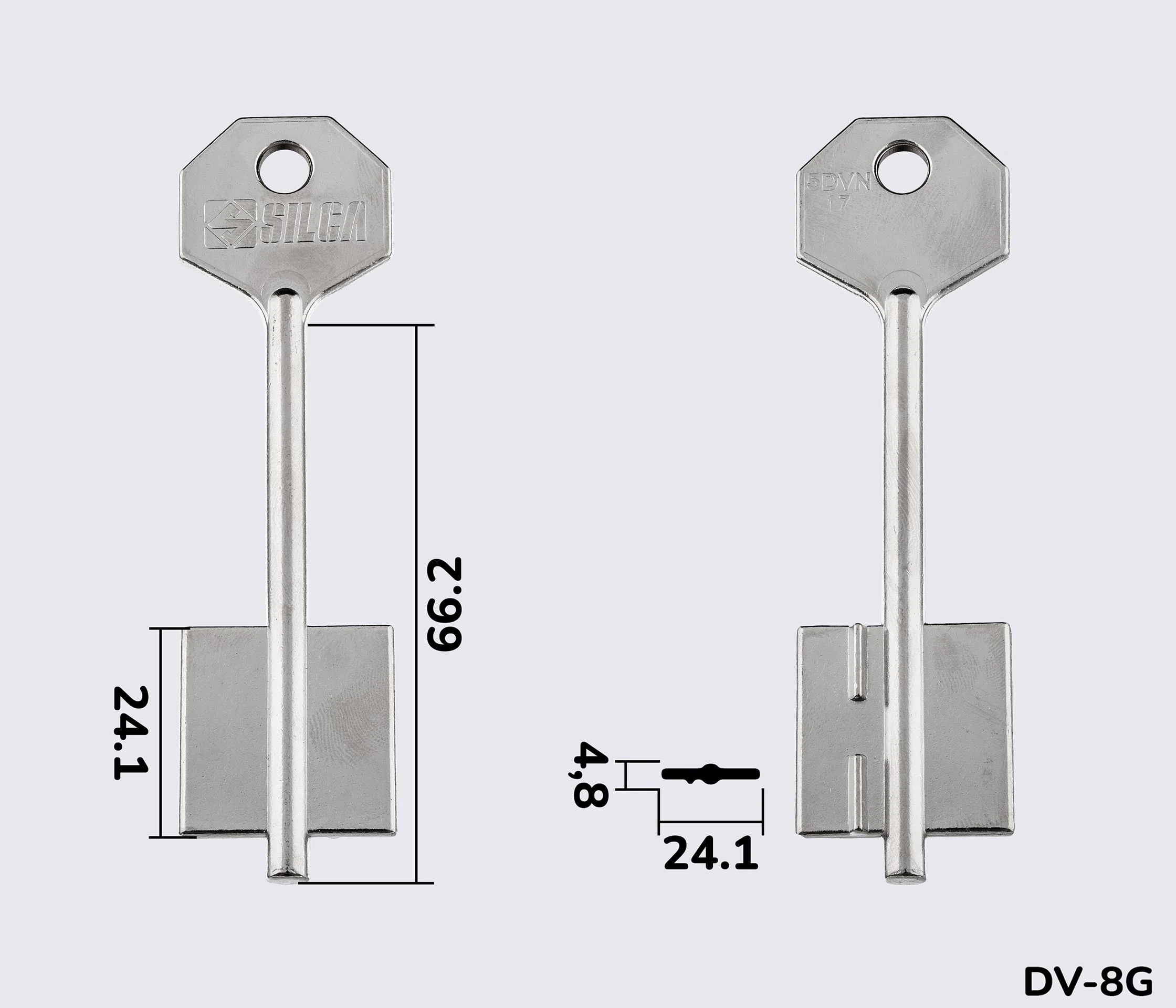 5DVN17 Silca (Клас-3) заготовка ключа бородкова