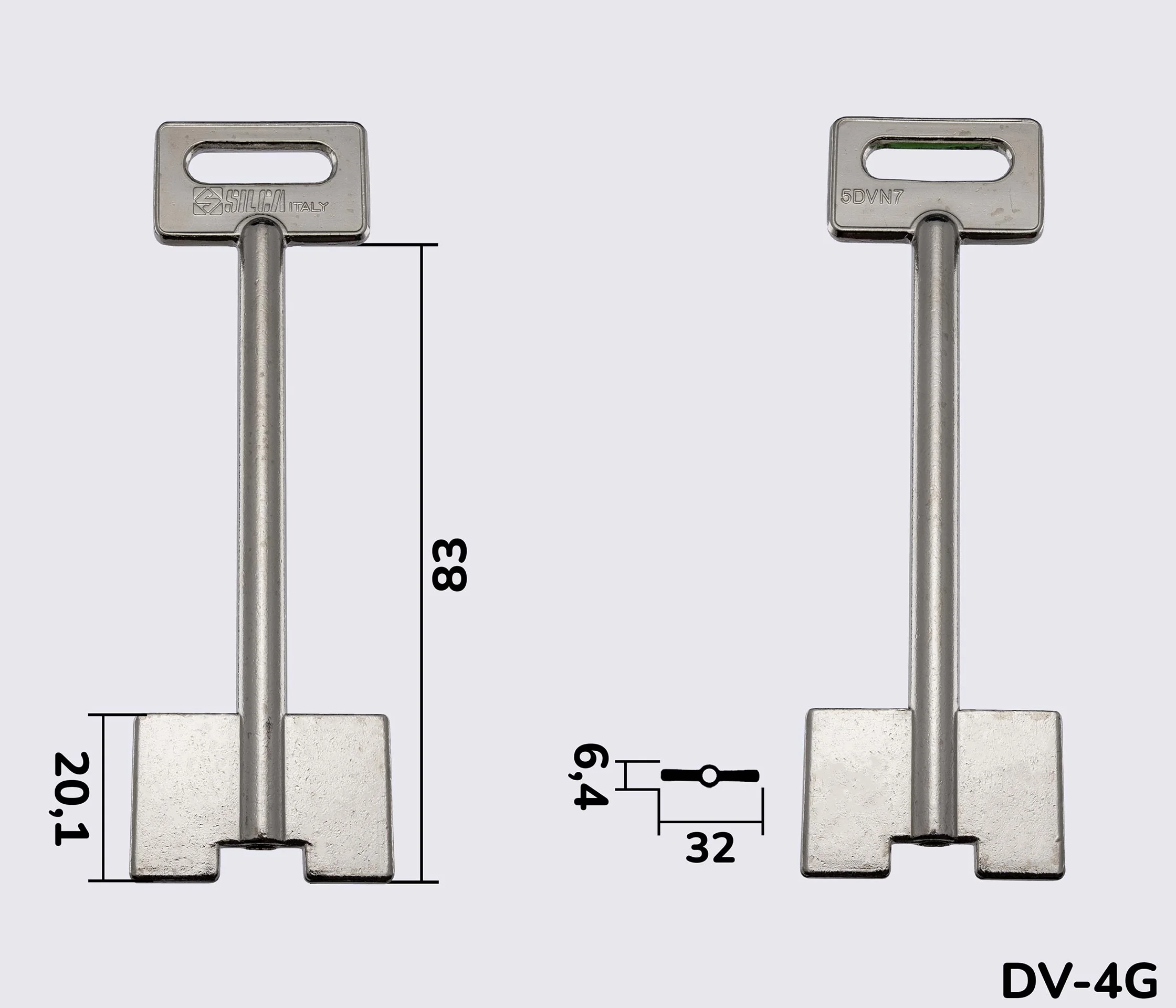 5DVN7 Silca (ДВ-4) заготовка ключа бородкова