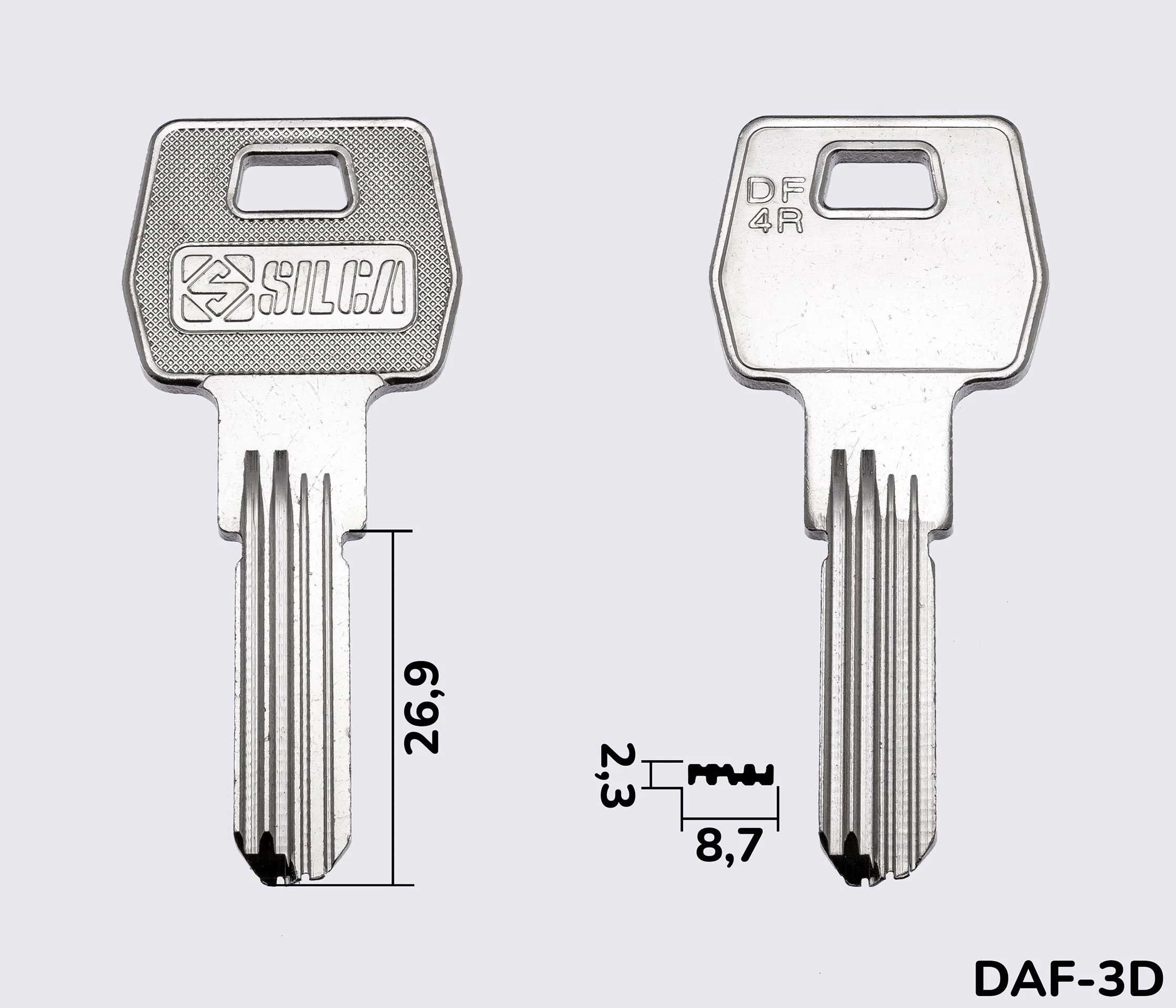 DF4R Silca заготовка лункового ключа