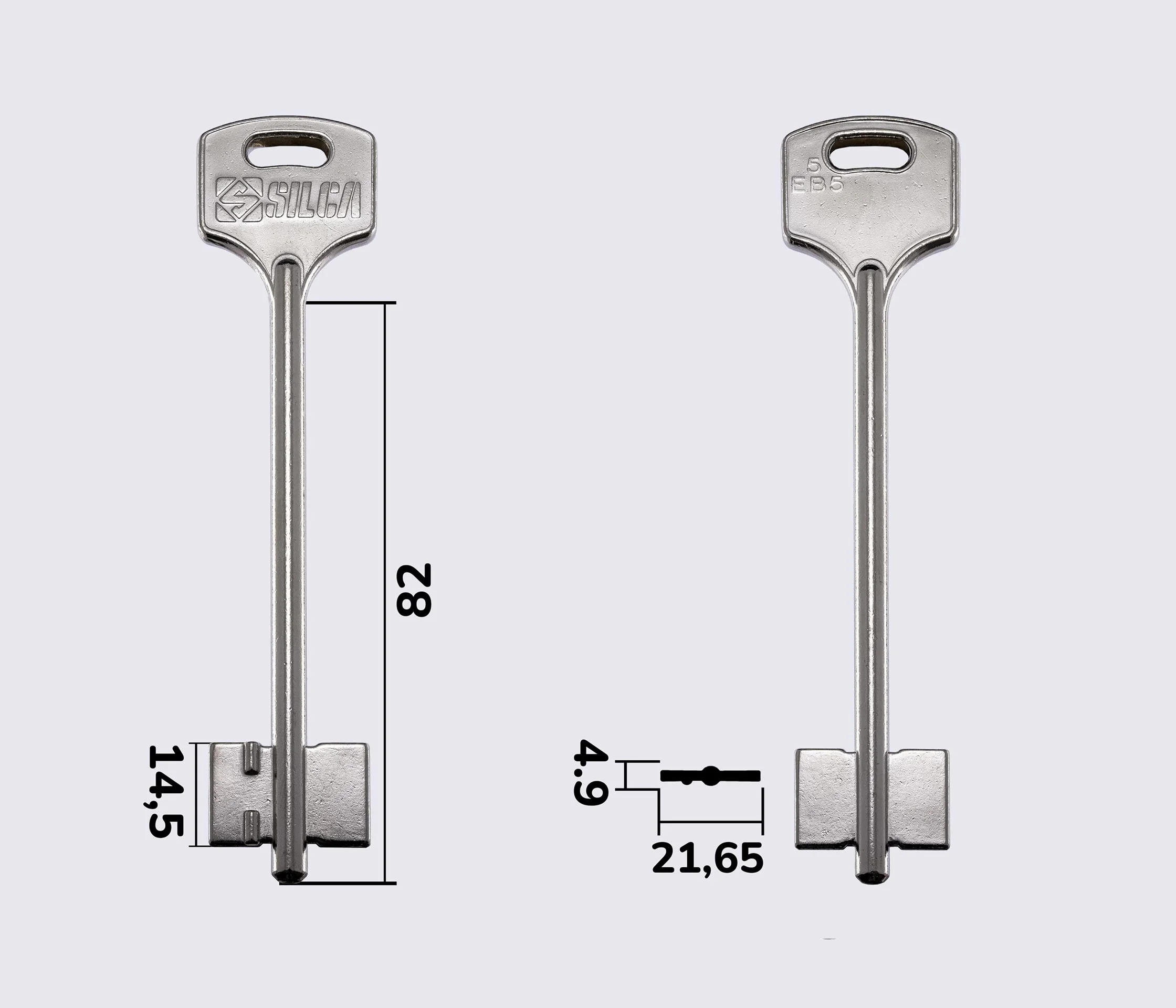 5EB5 Silca (Ельбор-15) заготовка ключа бородкова