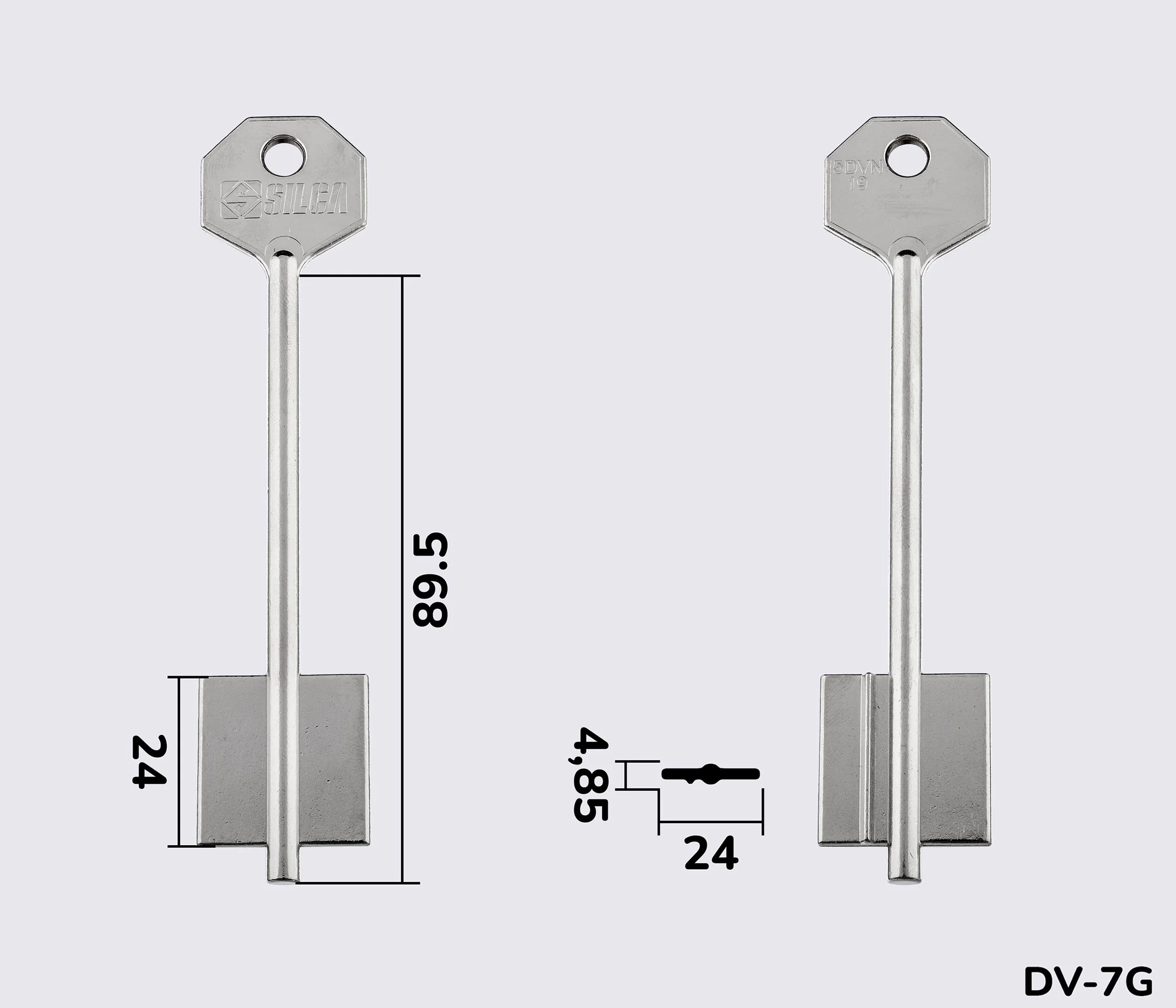 5DVN19 Silca (Клас-4) заготовка ключа бородкова
