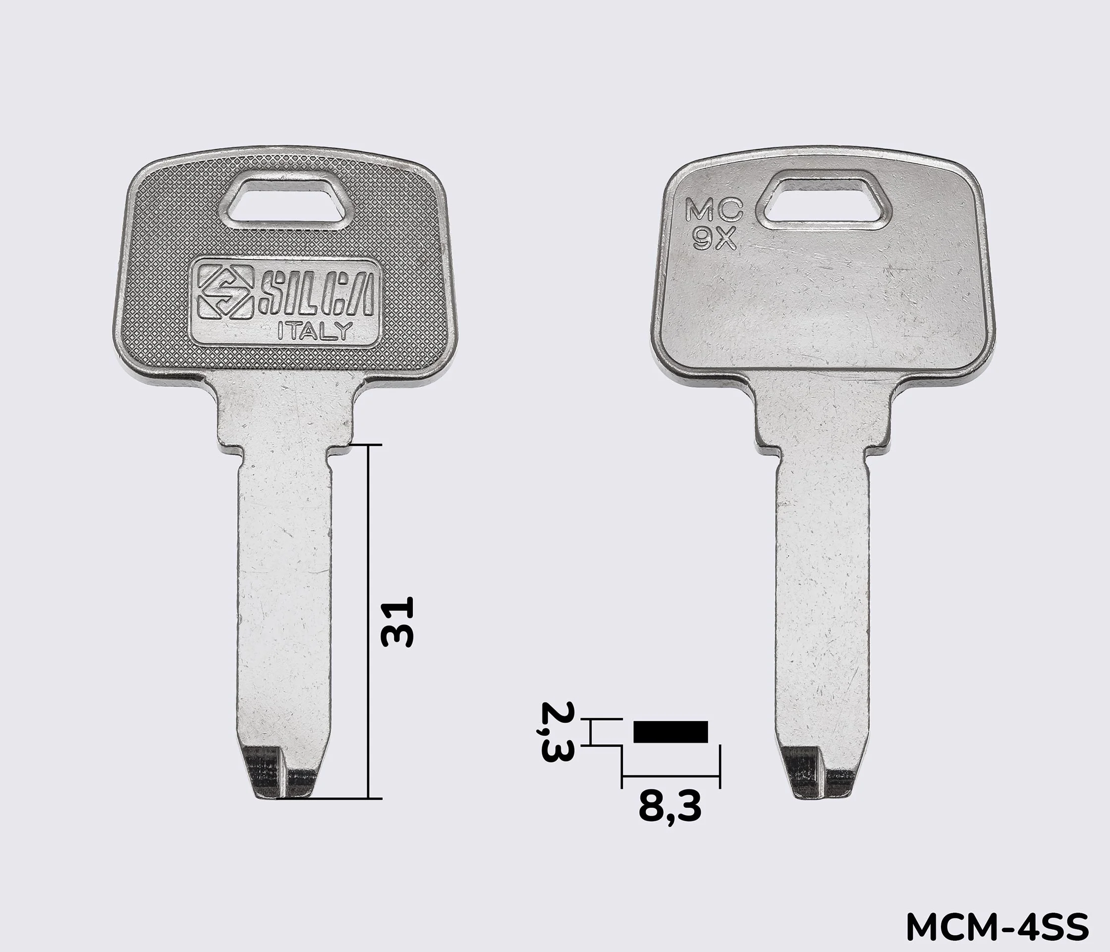 MC9X Silca заготовка лункового ключа