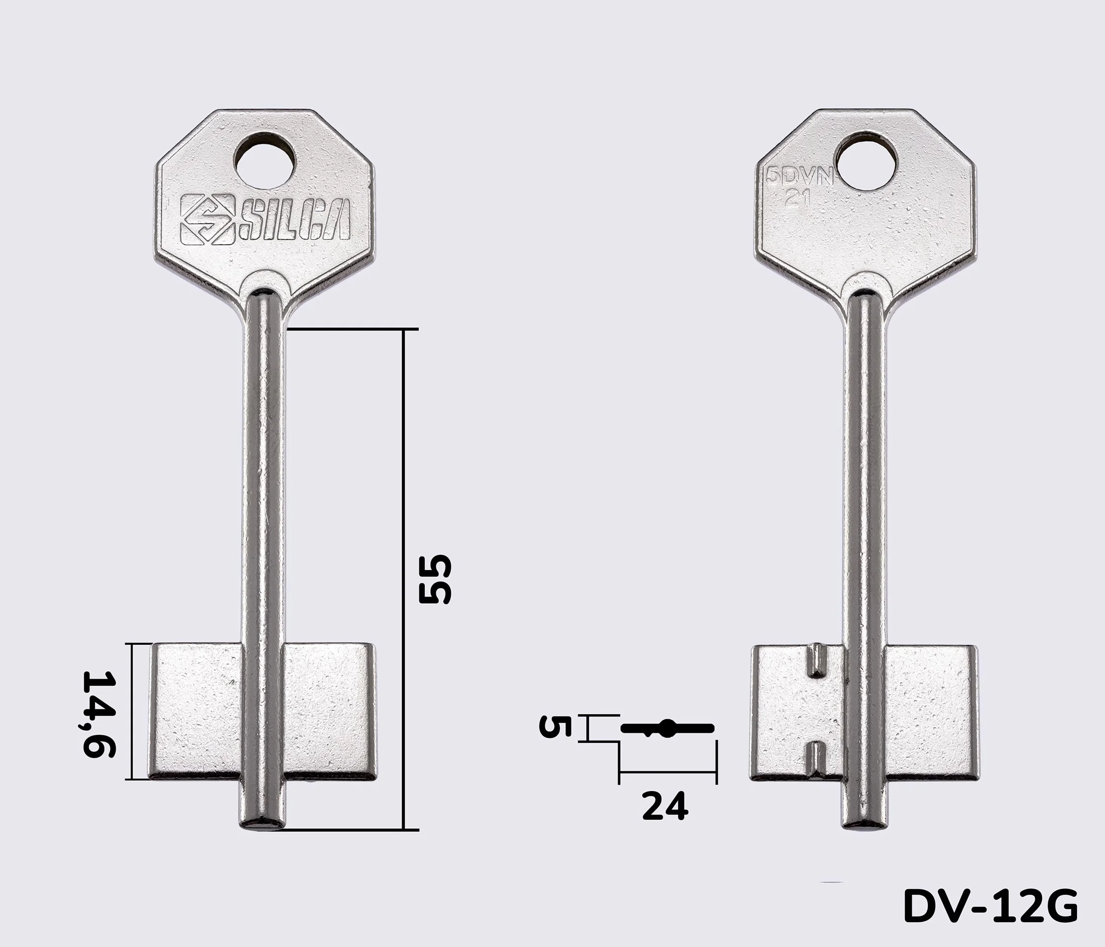 5DVN21 Silca (Клас-2) заготовка ключа бородкова