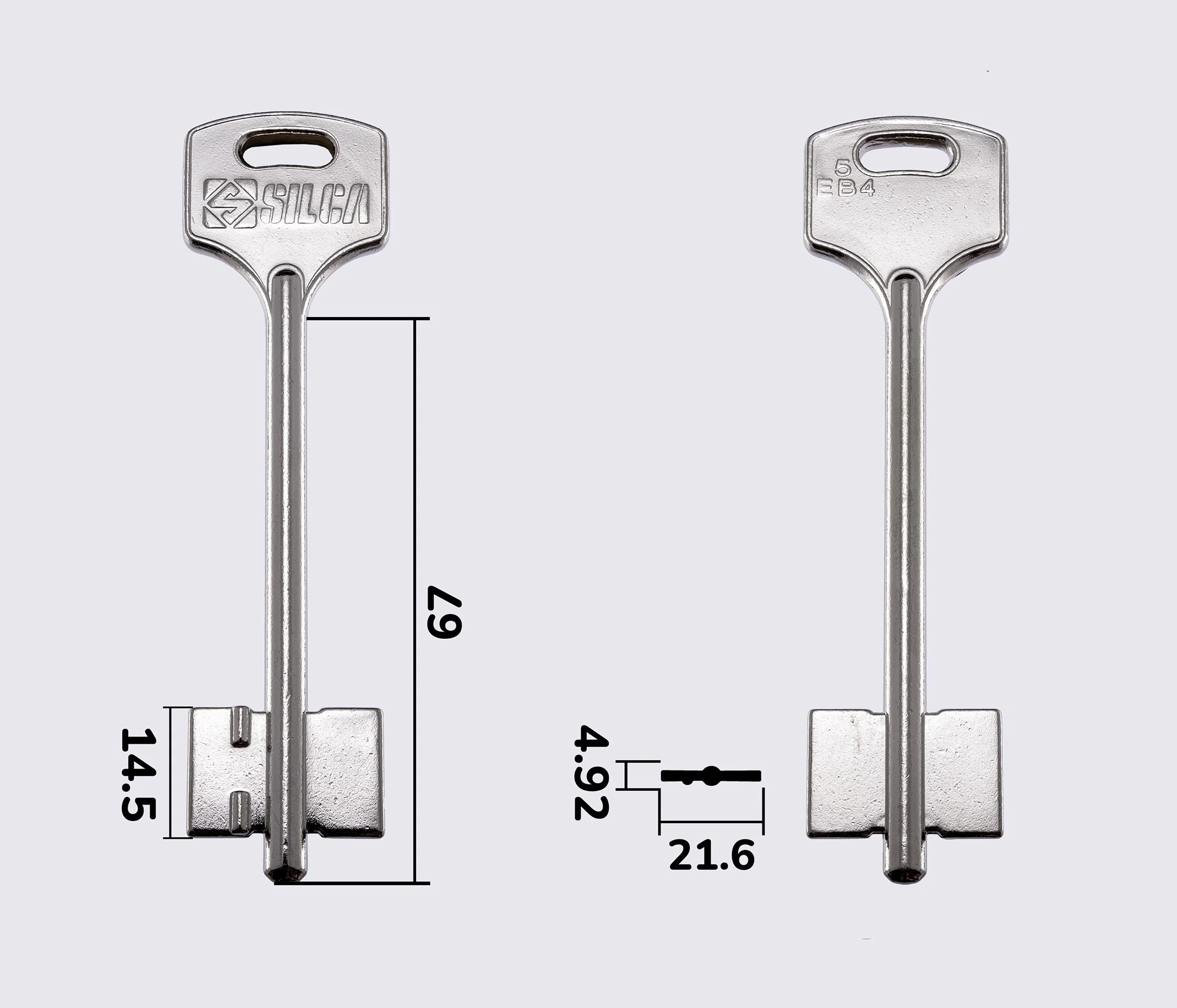5EB4 Silca (Ельбор-13) заготовка ключа бородкова