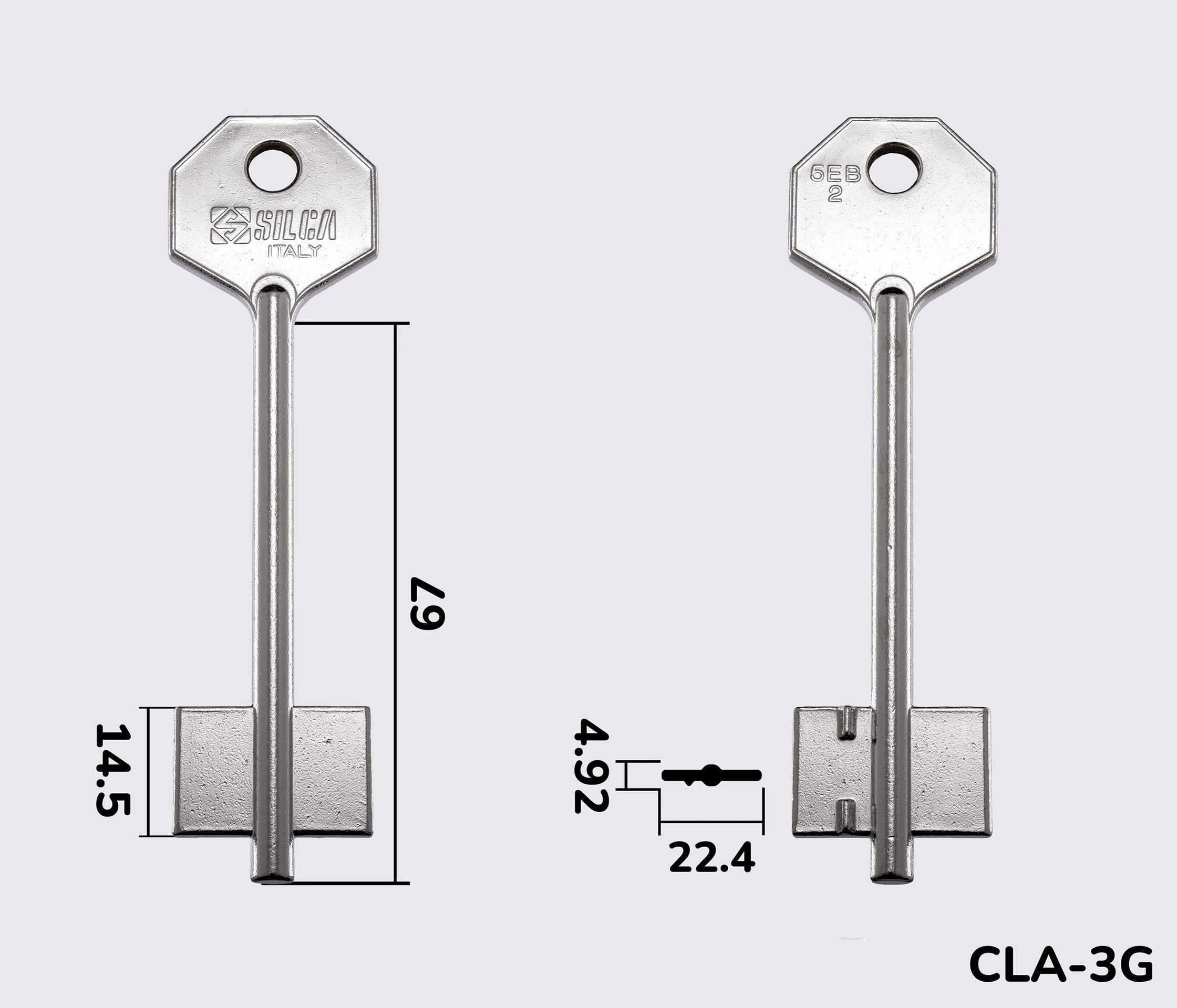 5EB2 Silca (Клас-1) заготовка ключа бородкова