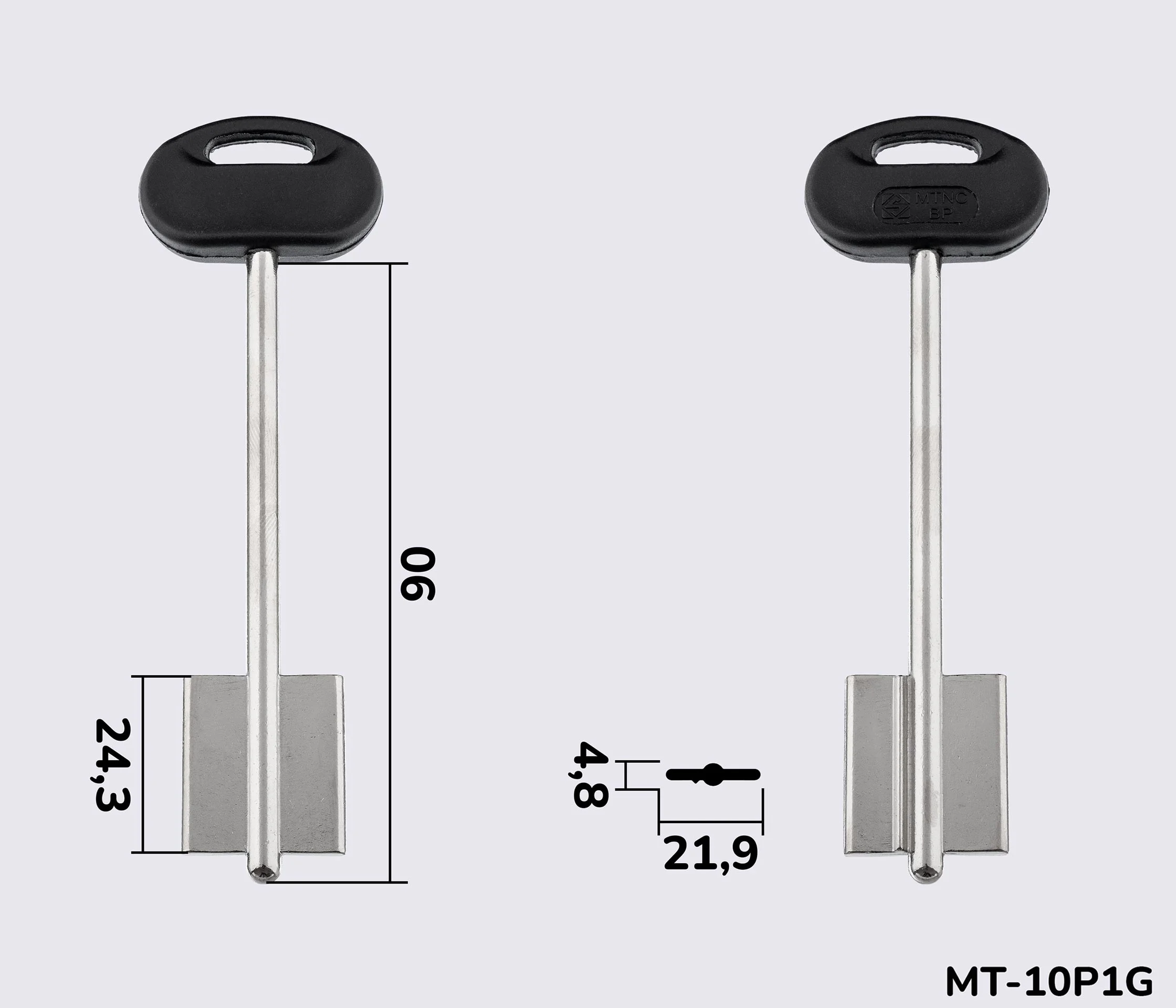 MTNCBP (чорний - 20) Silca заготовка ключа бородкова
