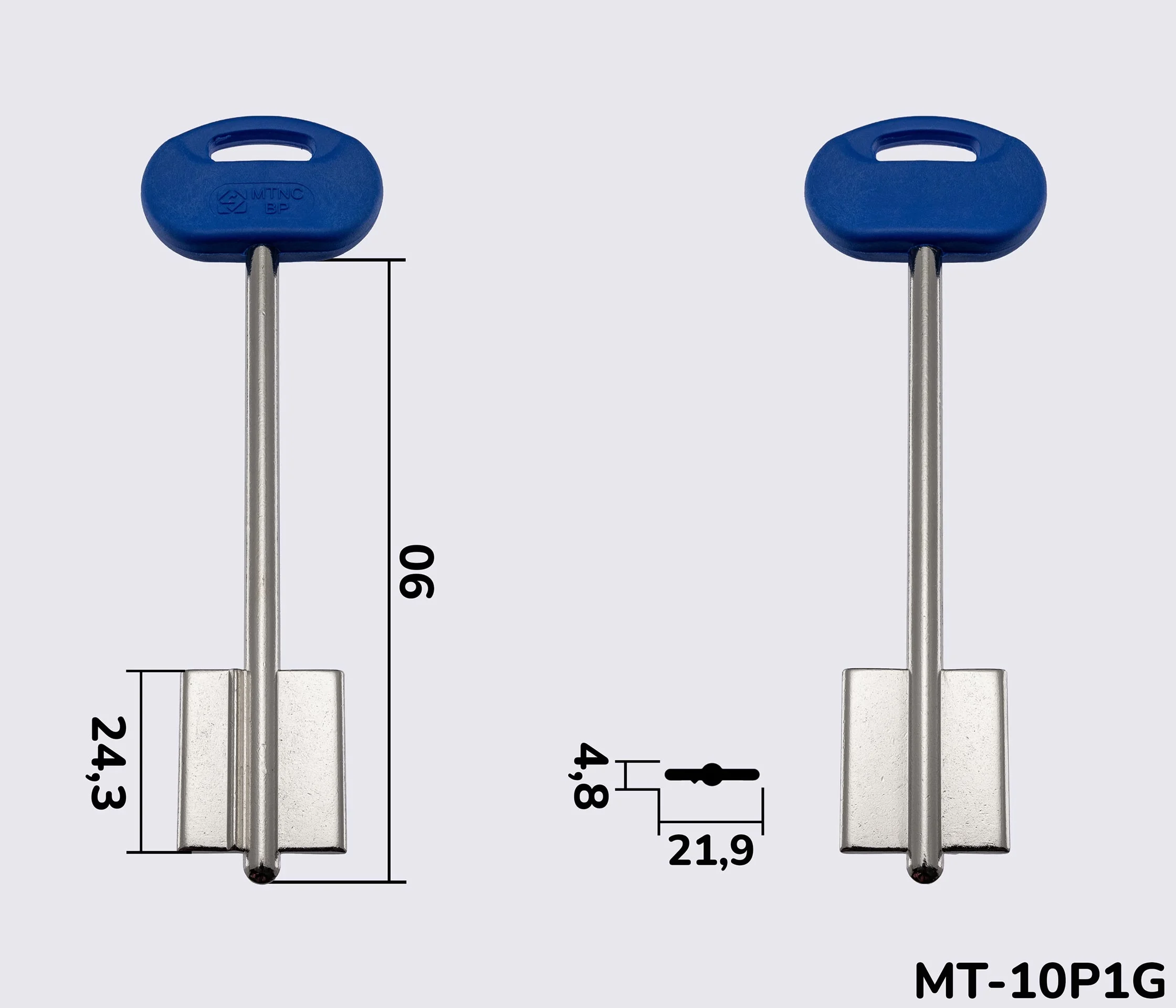 MTNCBP (синій - 23) Silca заготовка ключа бородкова