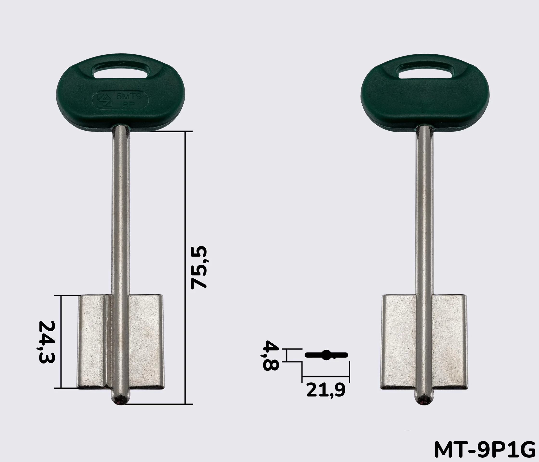 5MT9BP Silca заготовка ключа бородкова