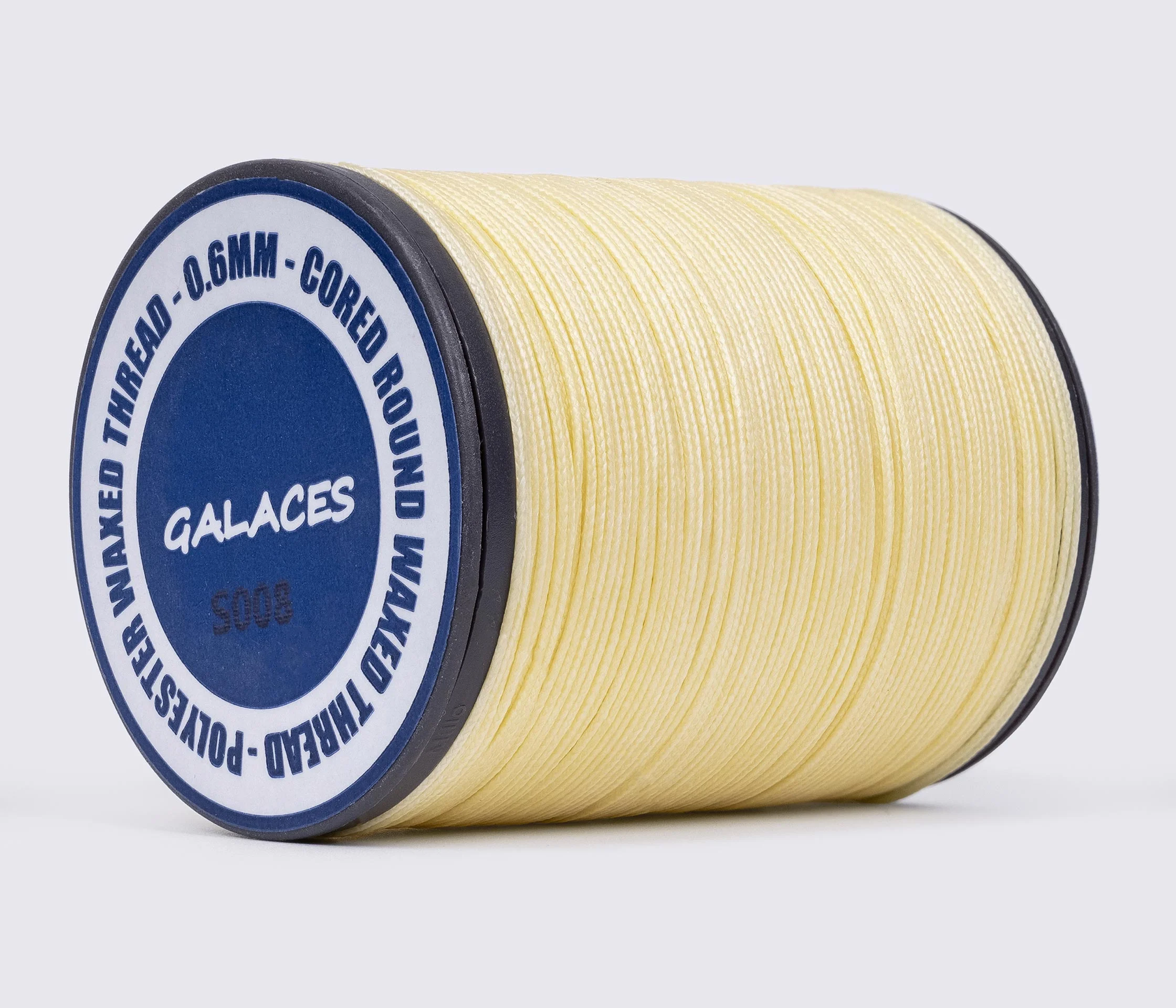 Galaces 0.60 мм нитка кругла плетена з 8 ниток вощенна по шкірі 110м.