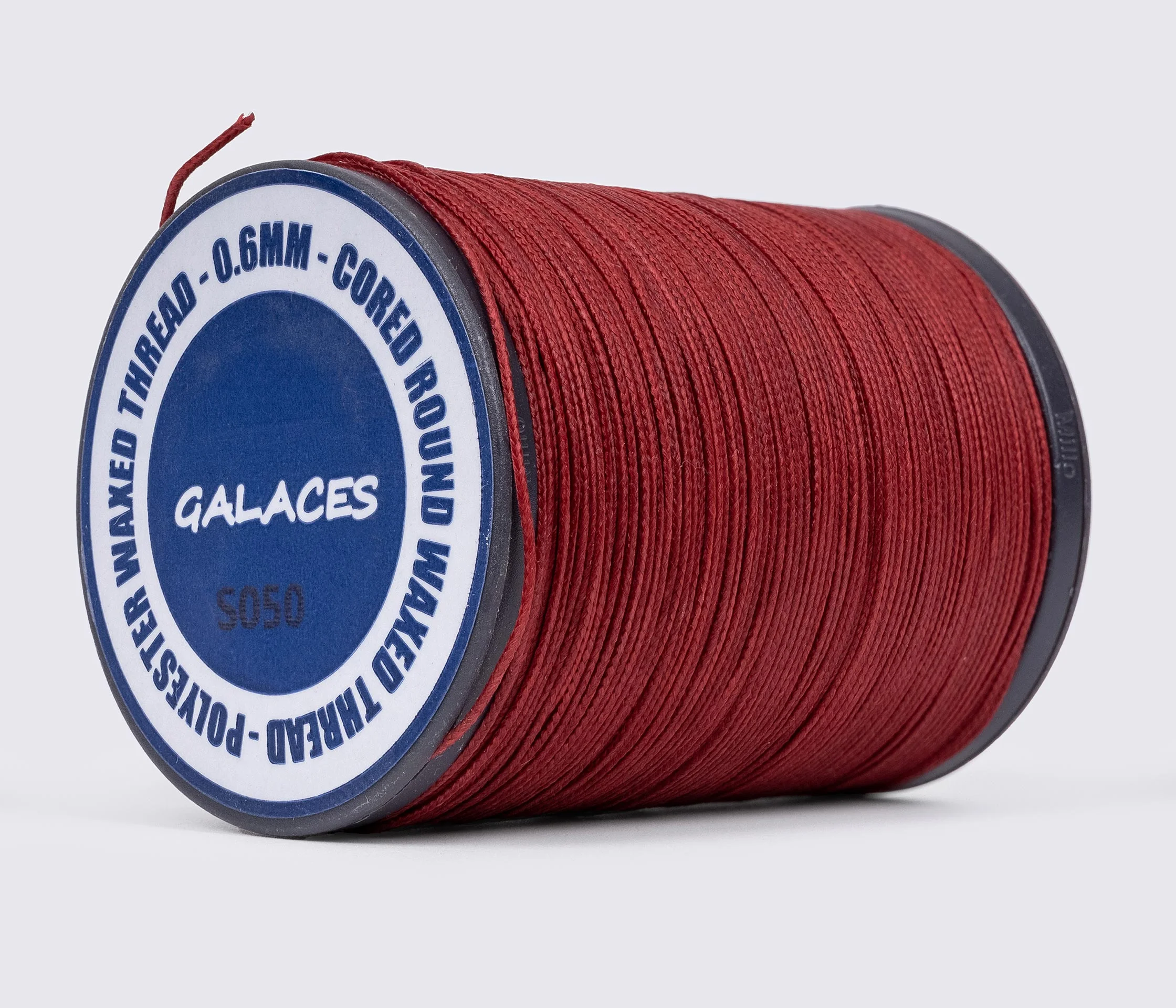 Galaces 0.60 мм нитка кругла плетена з 8 ниток вощенна по шкірі 110м.