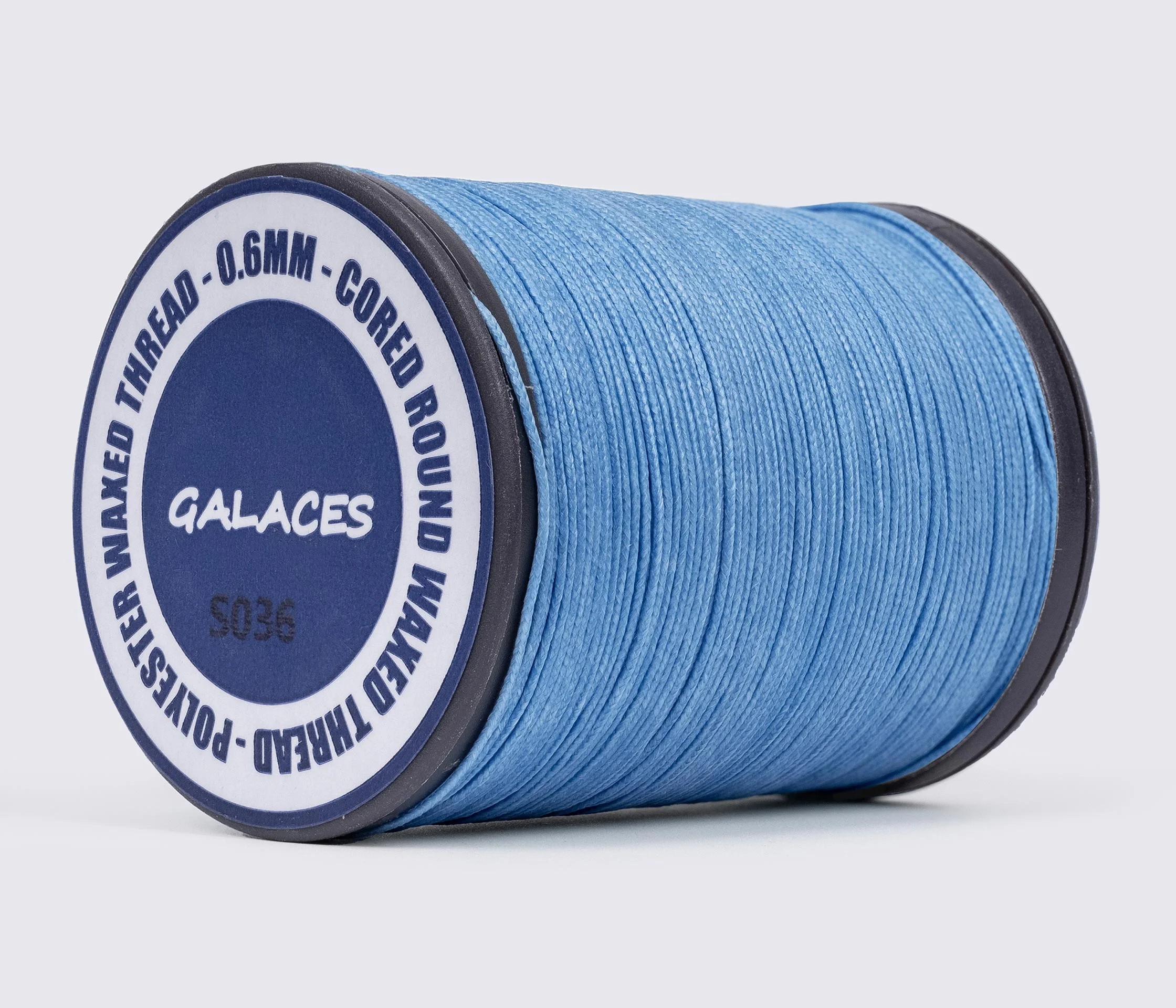Galaces 0.60 мм нитка кругла плетена з 8 ниток вощенна по шкірі 110м.