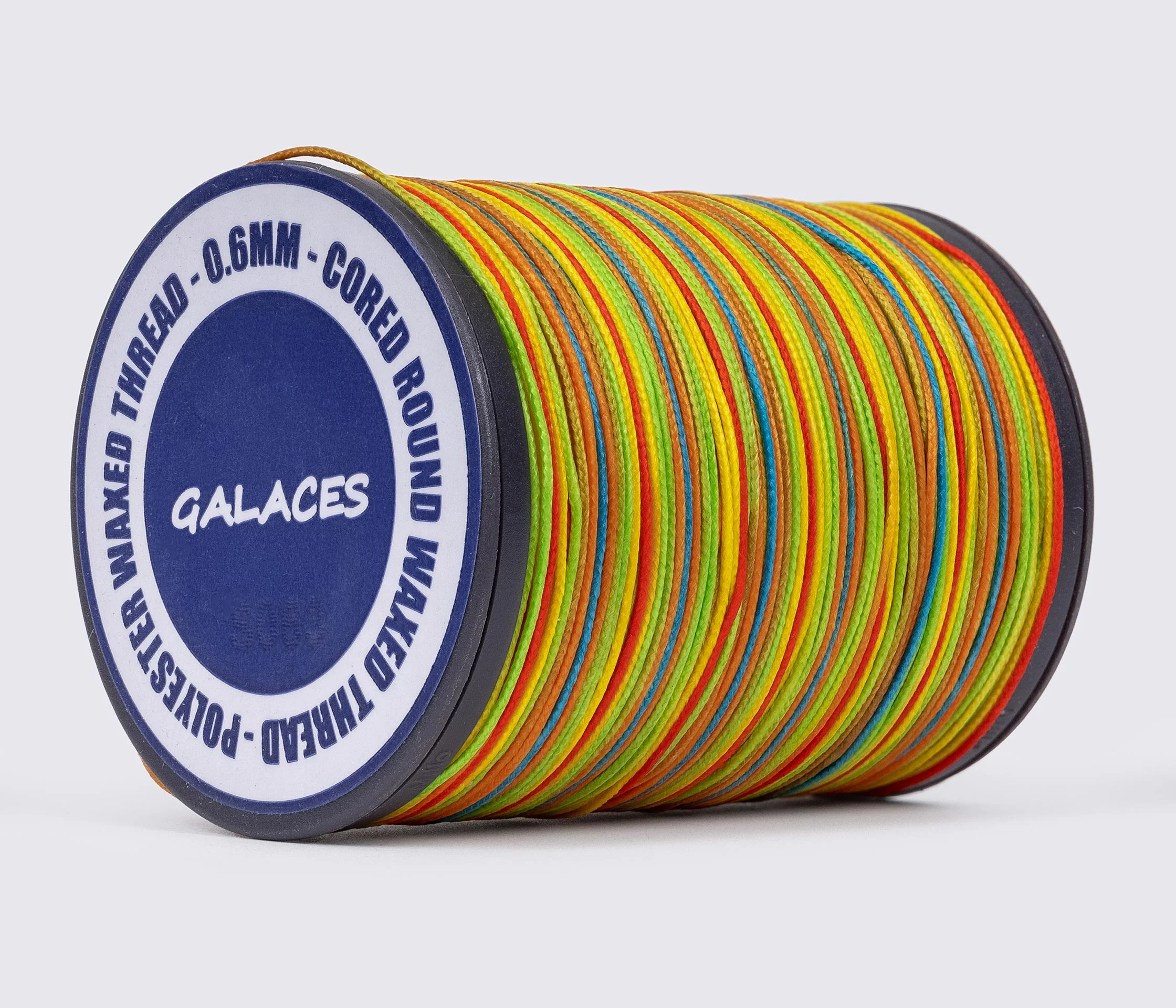 Galaces 0.60 мм нитка кругла плетена з 8 ниток вощенна по шкірі 110м.