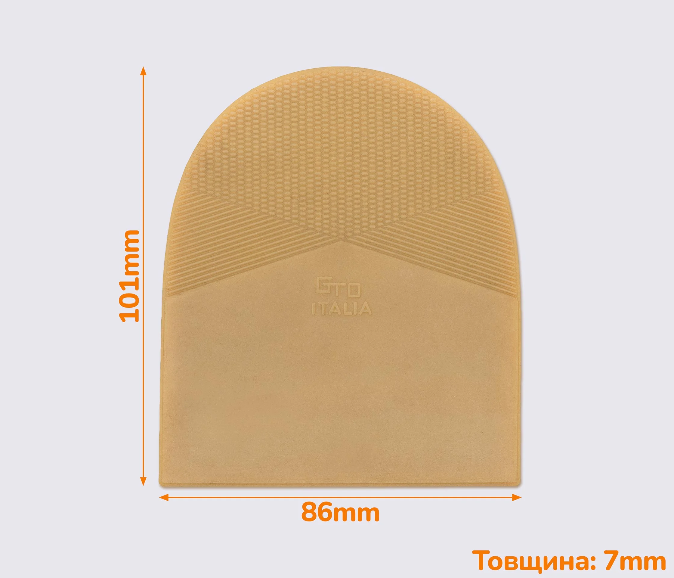 Набійка гумова чоловіча GTO Italia оригінал (Китай), т. 6.6 мм, р. 13-14.
