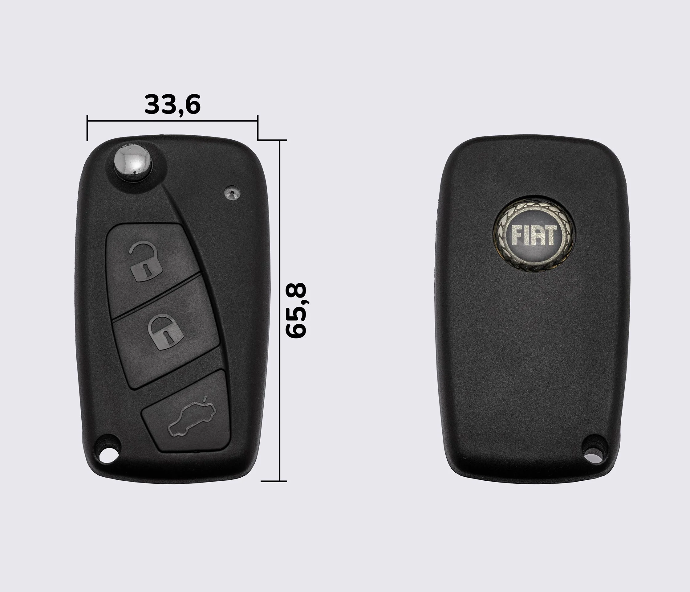 FIAT 3 кнопки заготовка викидного ключа (корпус)