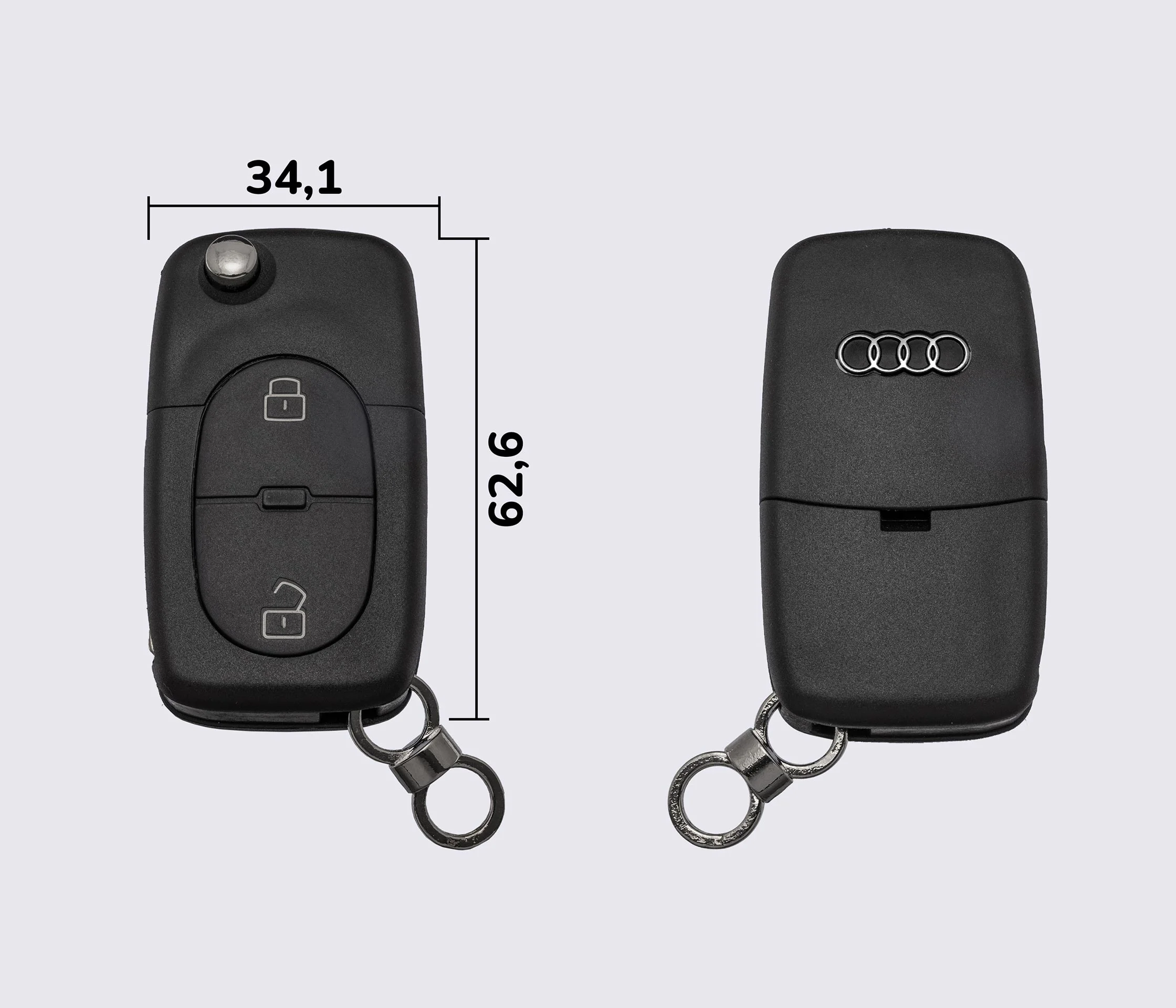 AUDI лезо HU66 на 2 кнопки заготовка викидного ключа (корпус)